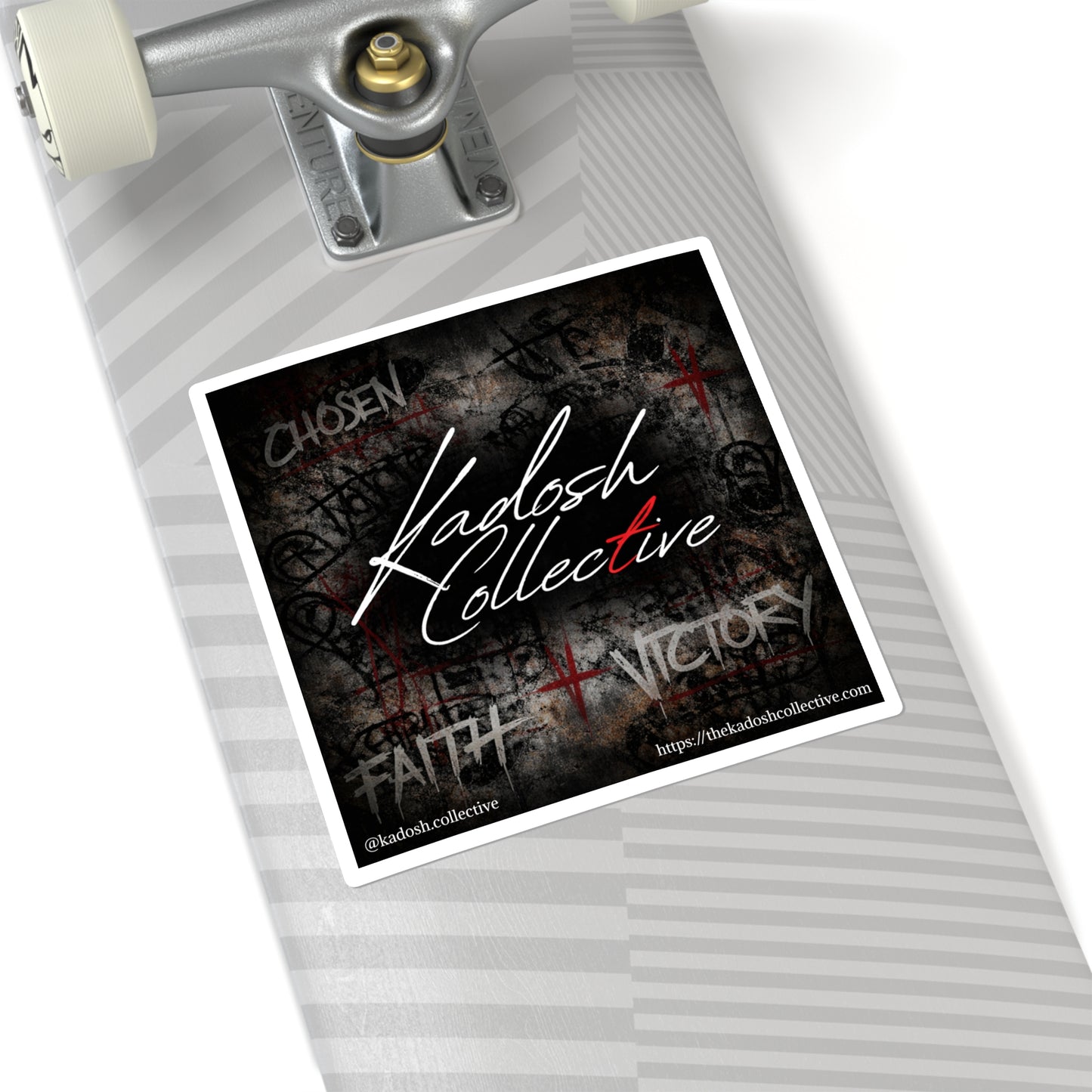 Kadosh Collective Square Sticker – Faith • Victory Street Art Logo