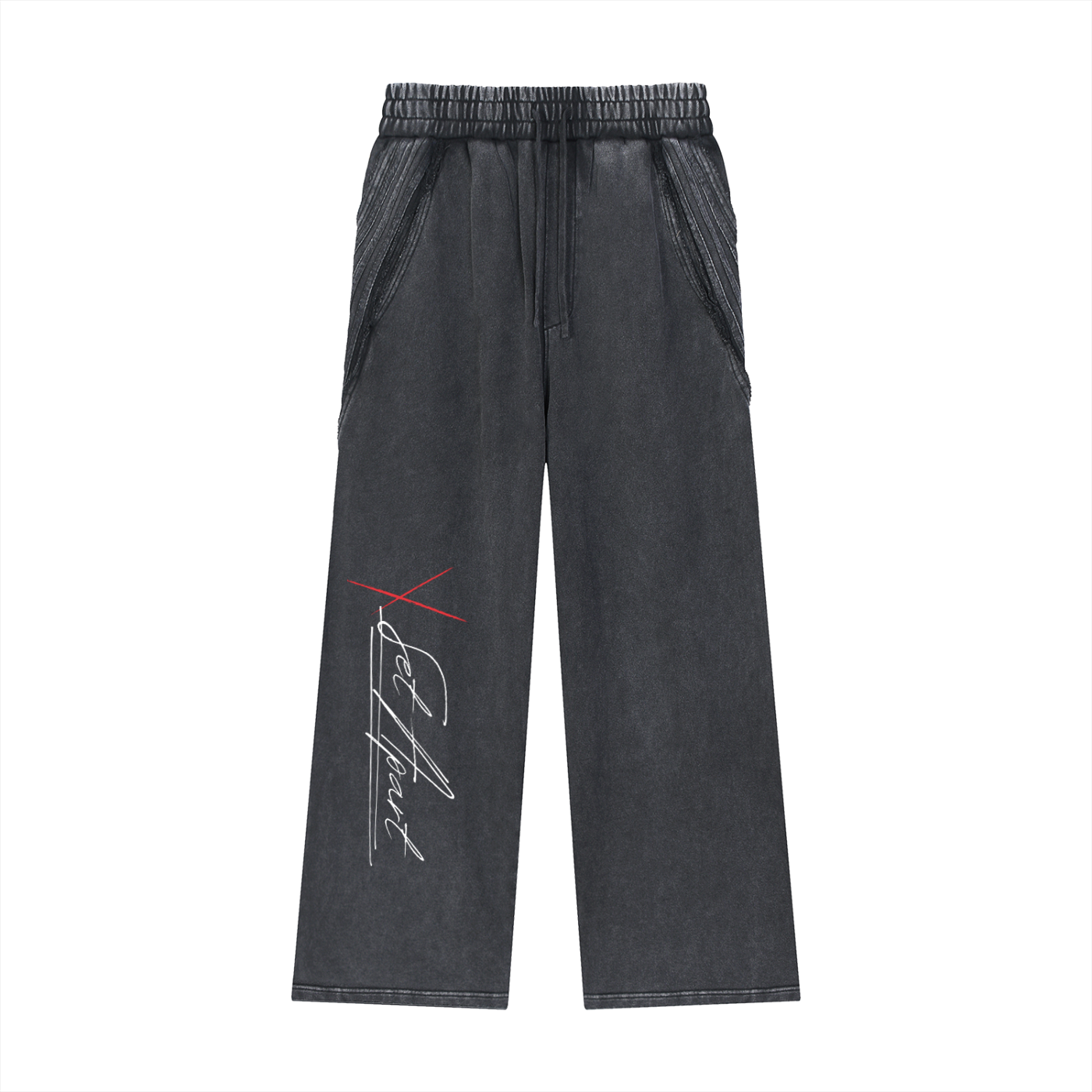 KC Set Apart Snow Washed Tape Raw Edge Sweatpants