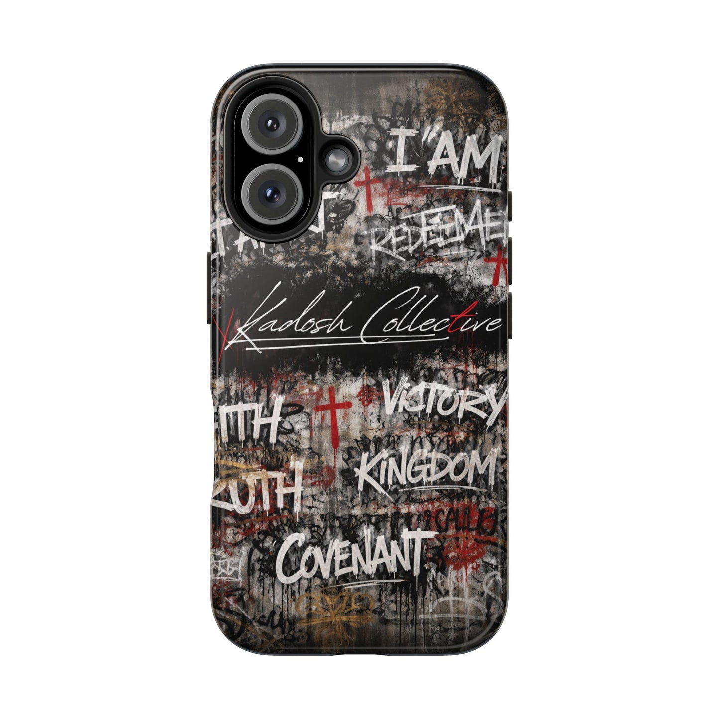 Kadosh Collective Faith Graffiti Phone Case | Christian Words Cross, Covenant, Kingdom, Victory