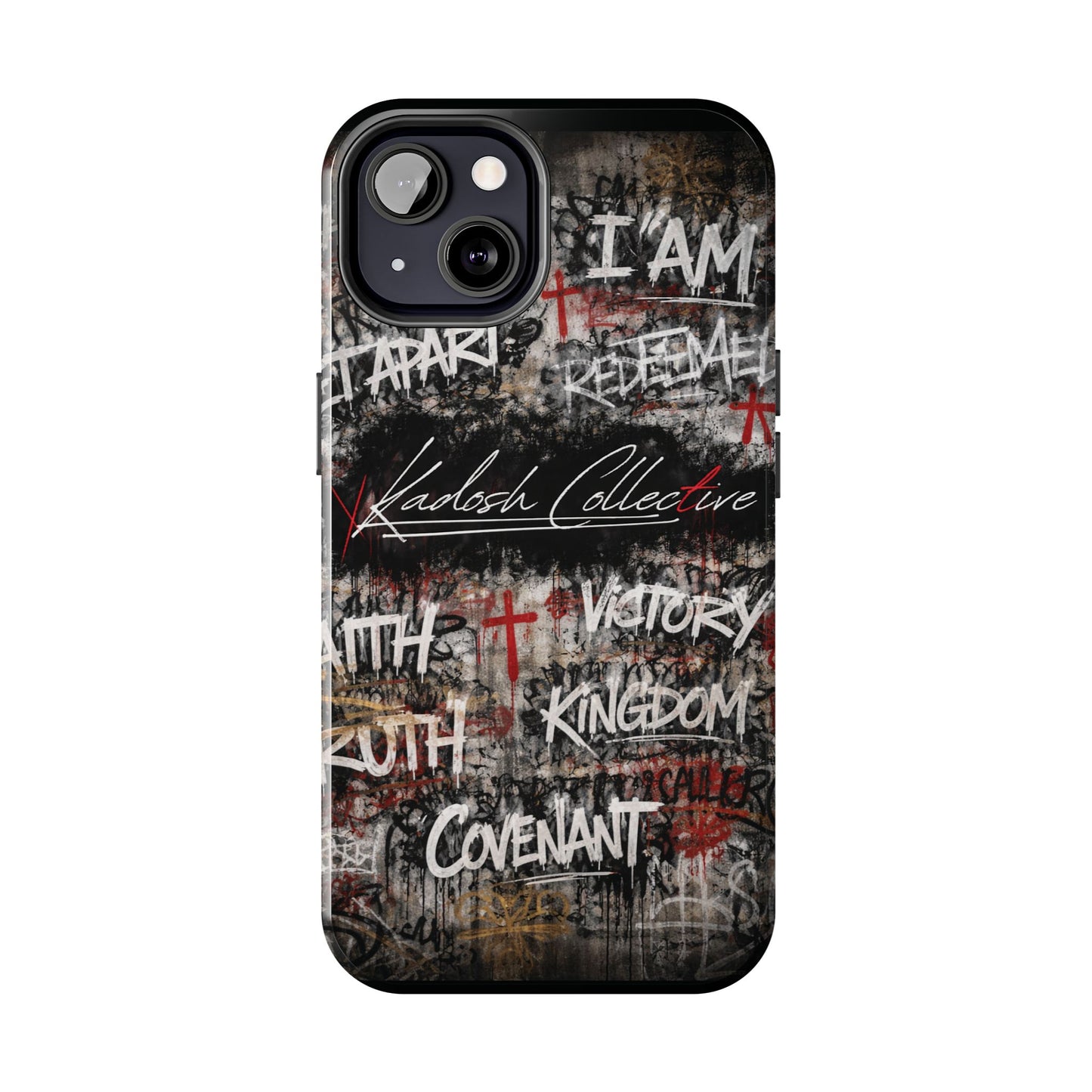 Kadosh Collective Faith Graffiti Phone Case | Christian Words Cross, Covenant, Kingdom, Victory