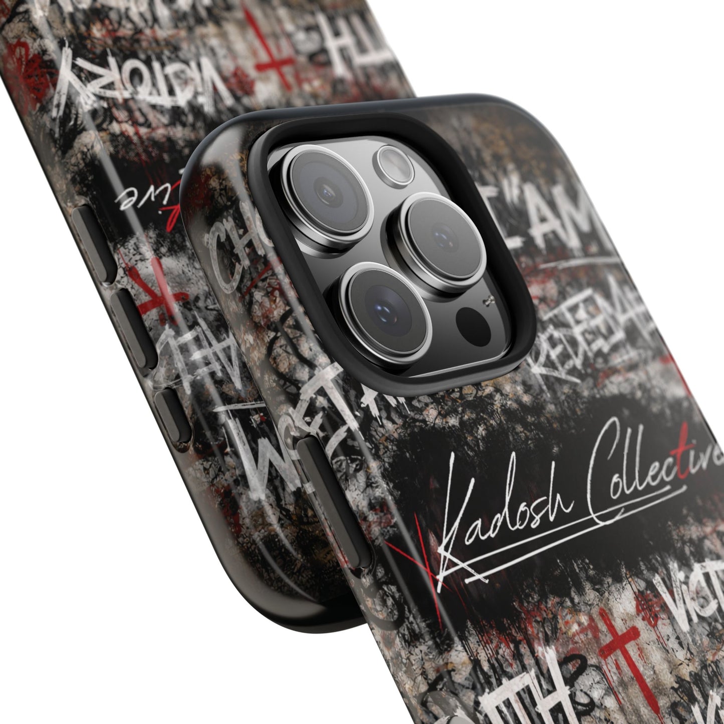 Kadosh Collective Faith Graffiti Phone Case | Christian Words Cross, Covenant, Kingdom, Victory