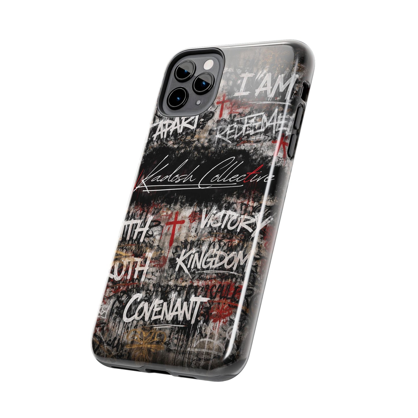 Kadosh Collective Faith Graffiti Phone Case | Christian Words Cross, Covenant, Kingdom, Victory
