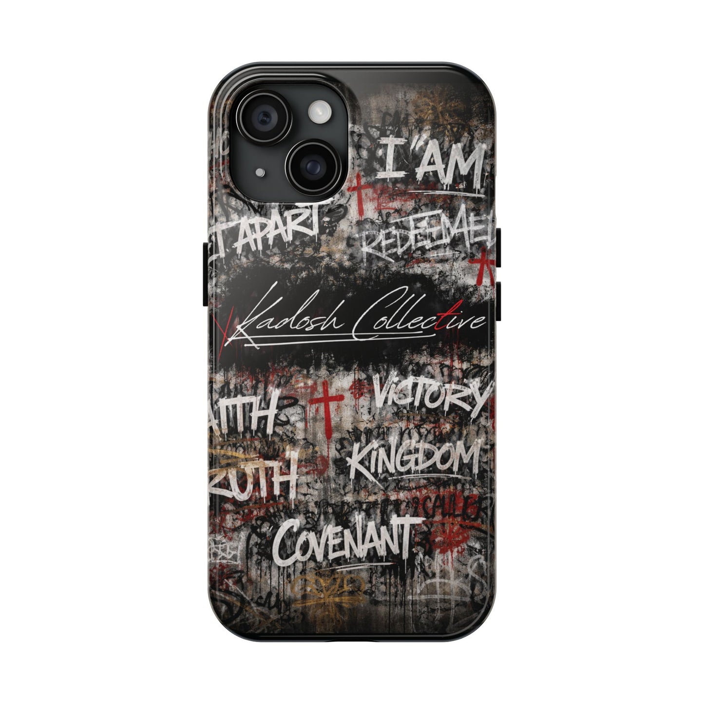 Kadosh Collective Faith Graffiti Phone Case | Christian Words Cross, Covenant, Kingdom, Victory
