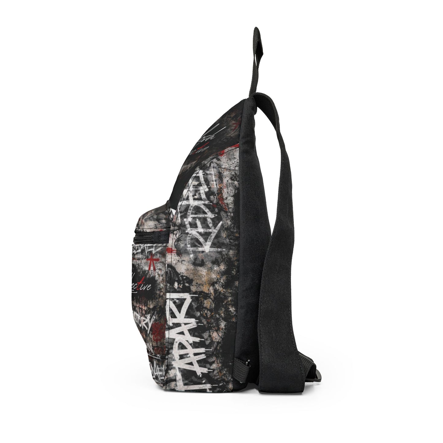 Kadosh Collective Graffiti Faith Sling Bag — Urban Cross & 'Chosen' Shoulder Pack