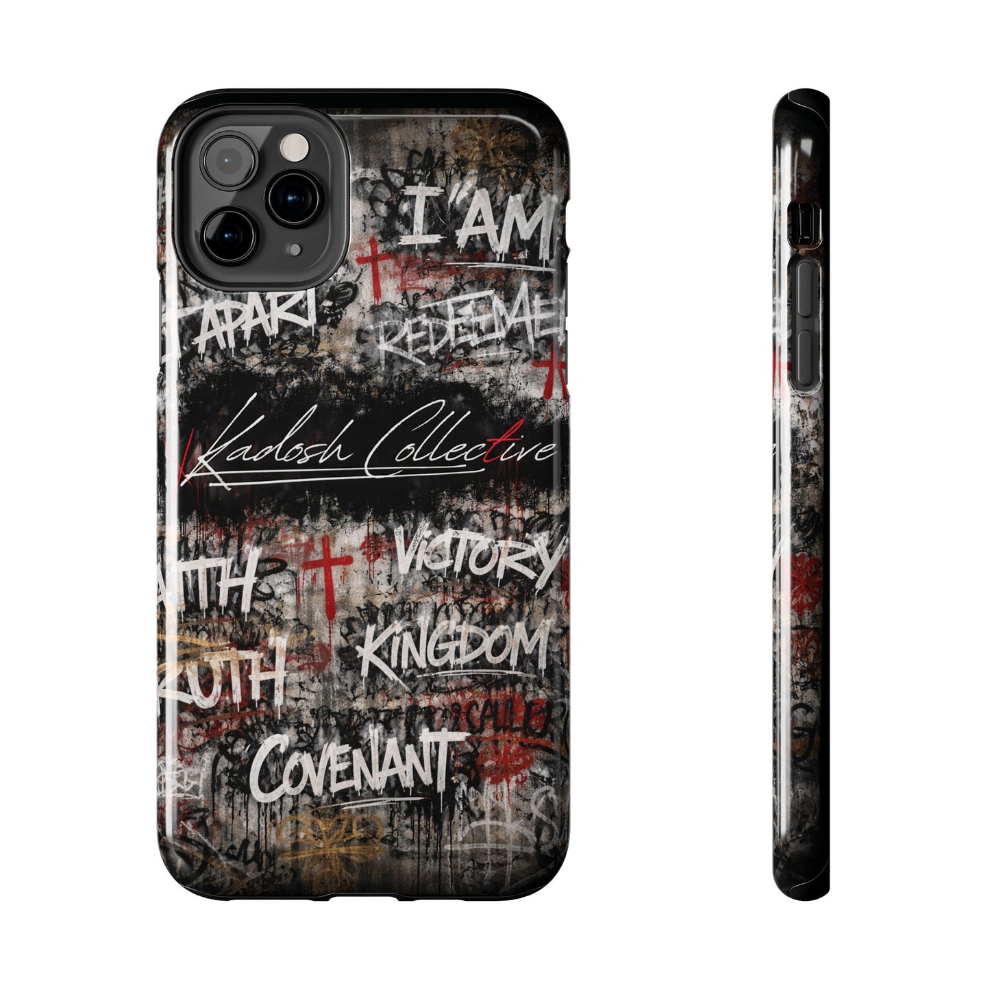 Kadosh Collective Faith Graffiti Phone Case | Christian Words Cross, Covenant, Kingdom, Victory