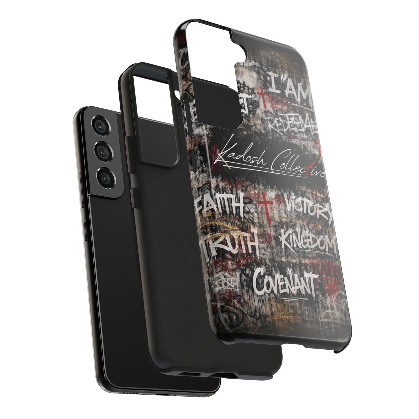 Kadosh Collective Faith Graffiti Phone Case | Christian Words Cross, Covenant, Kingdom, Victory