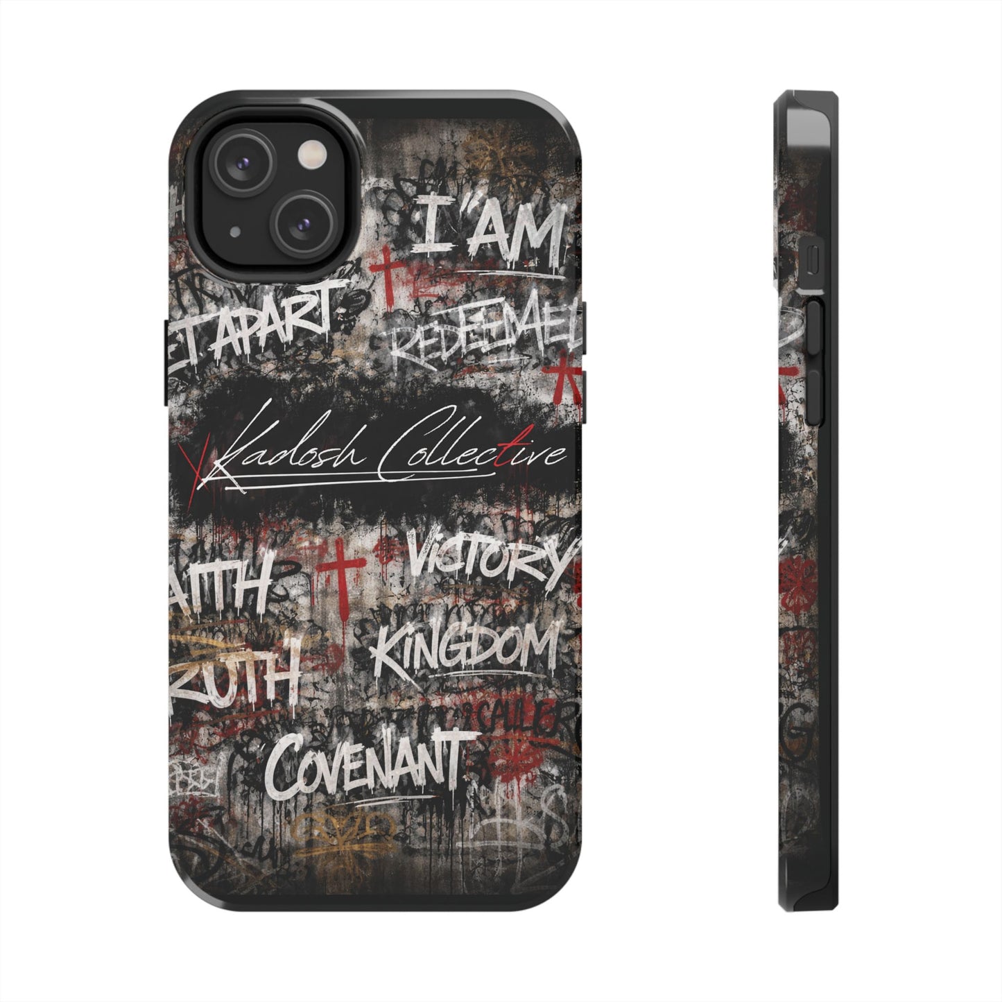 Kadosh Collective Faith Graffiti Phone Case | Christian Words Cross, Covenant, Kingdom, Victory