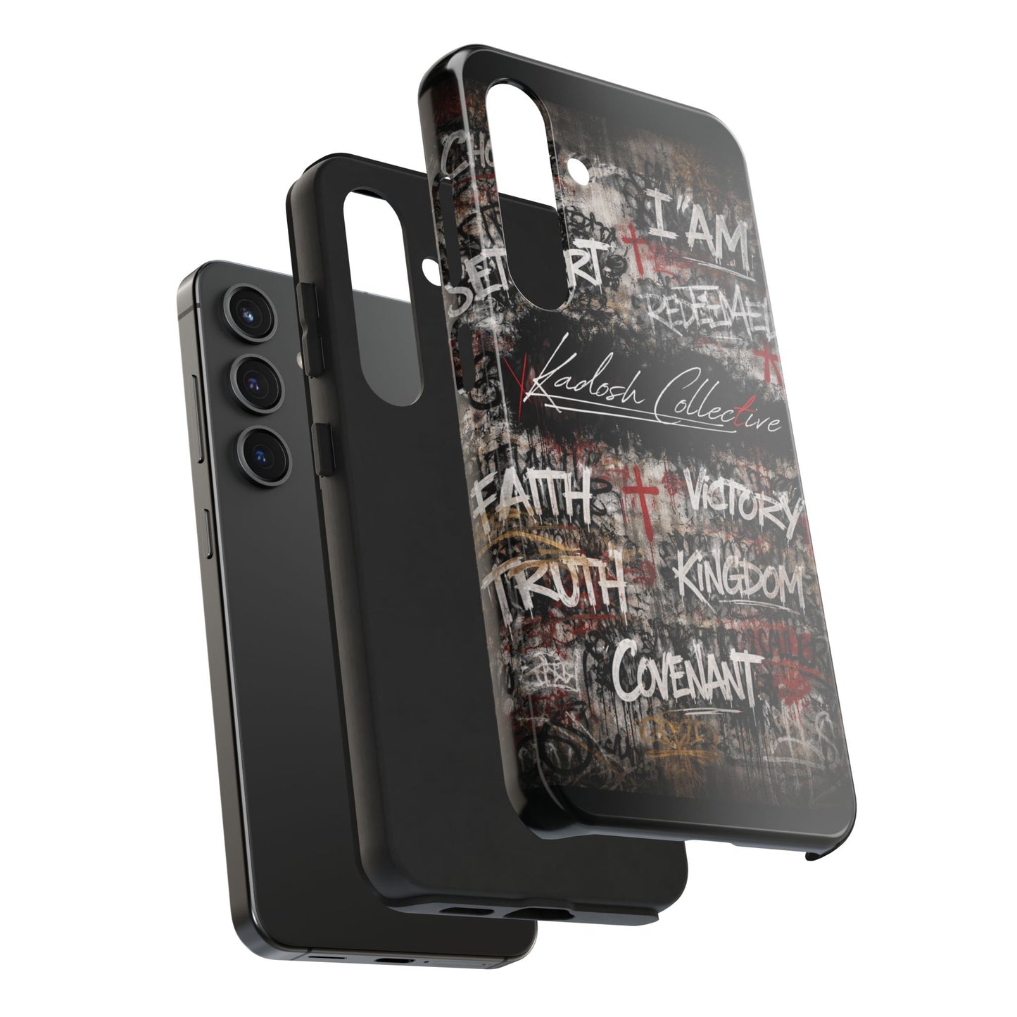 Kadosh Collective Faith Graffiti Phone Case | Christian Words Cross, Covenant, Kingdom, Victory