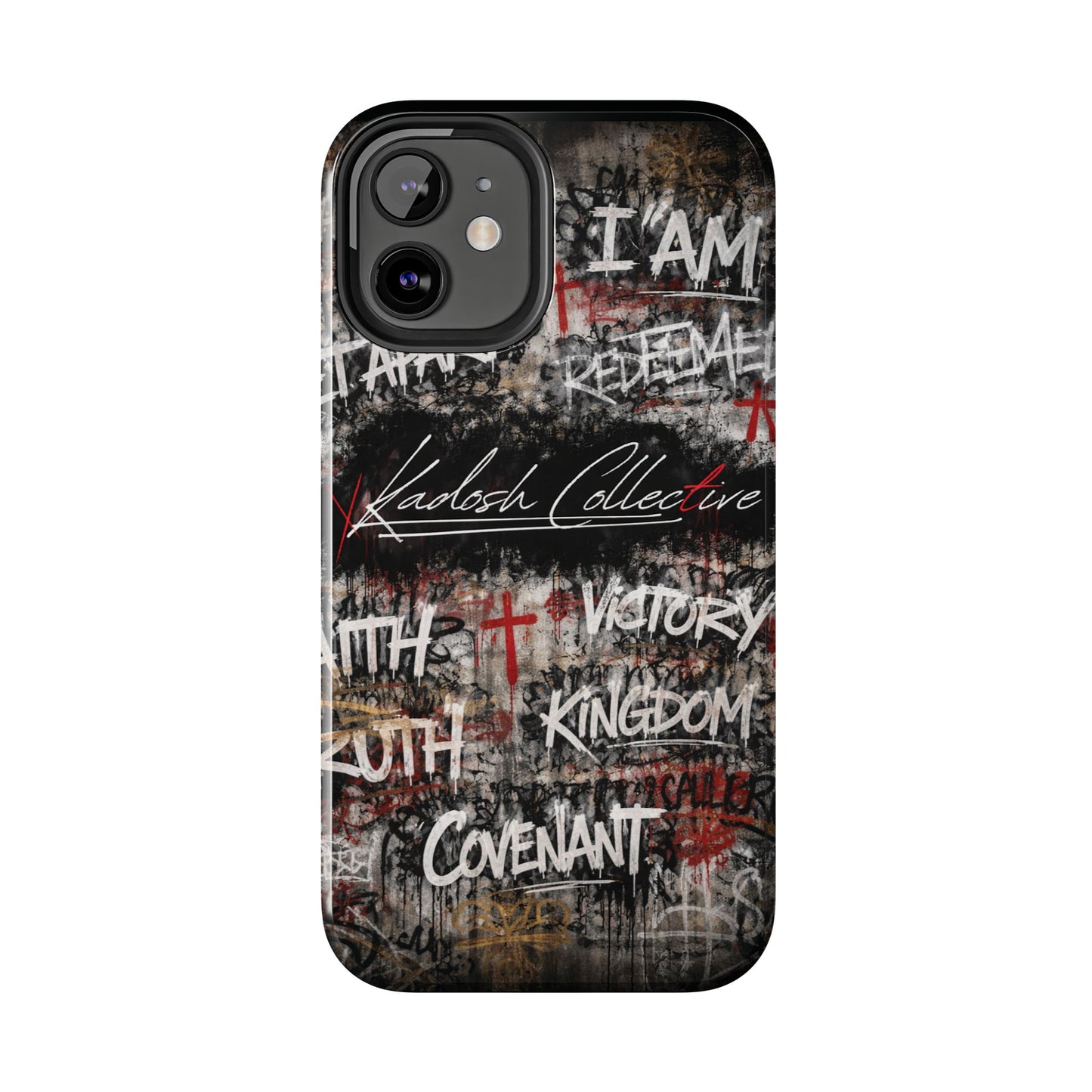 Kadosh Collective Faith Graffiti Phone Case | Christian Words Cross, Covenant, Kingdom, Victory