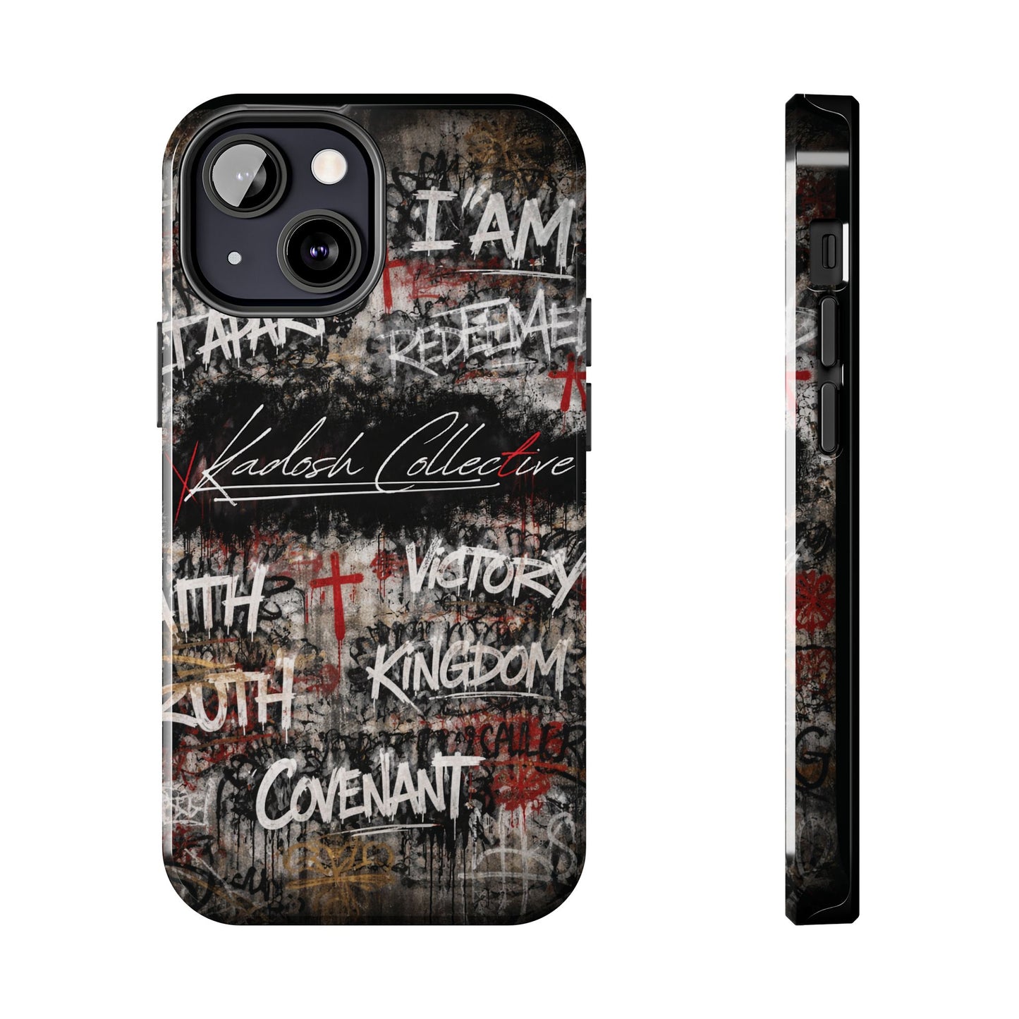 Kadosh Collective Faith Graffiti Phone Case | Christian Words Cross, Covenant, Kingdom, Victory