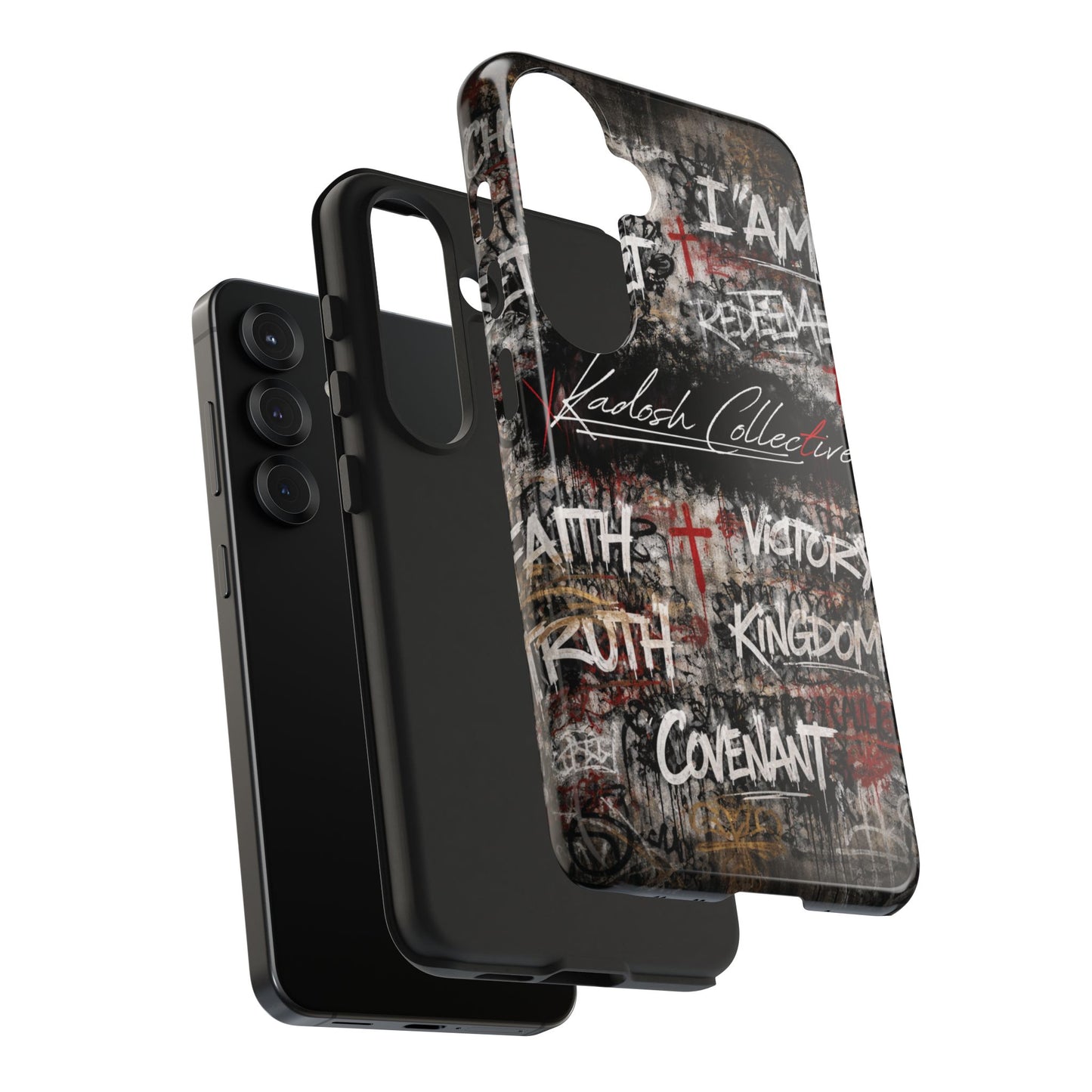 Kadosh Collective Faith Graffiti Phone Case | Christian Words Cross, Covenant, Kingdom, Victory