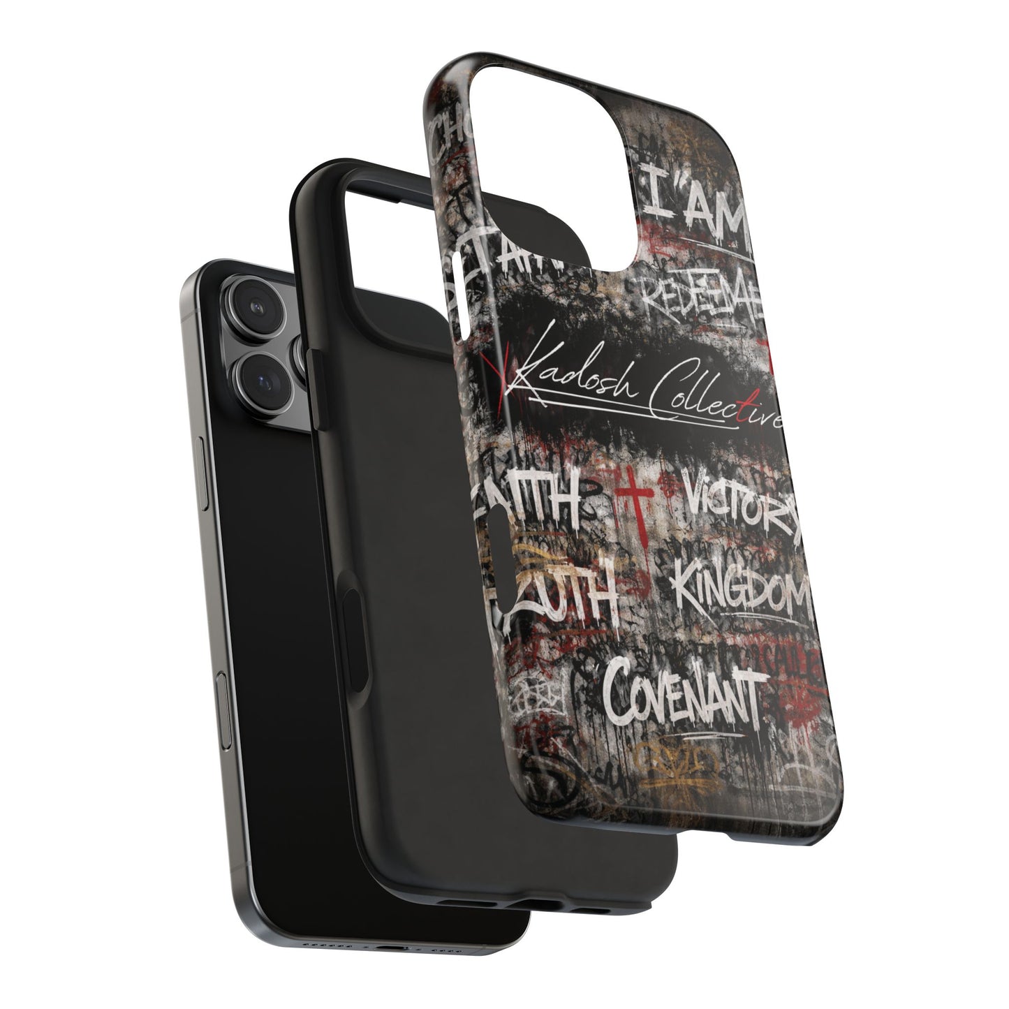Kadosh Collective Faith Graffiti Phone Case | Christian Words Cross, Covenant, Kingdom, Victory