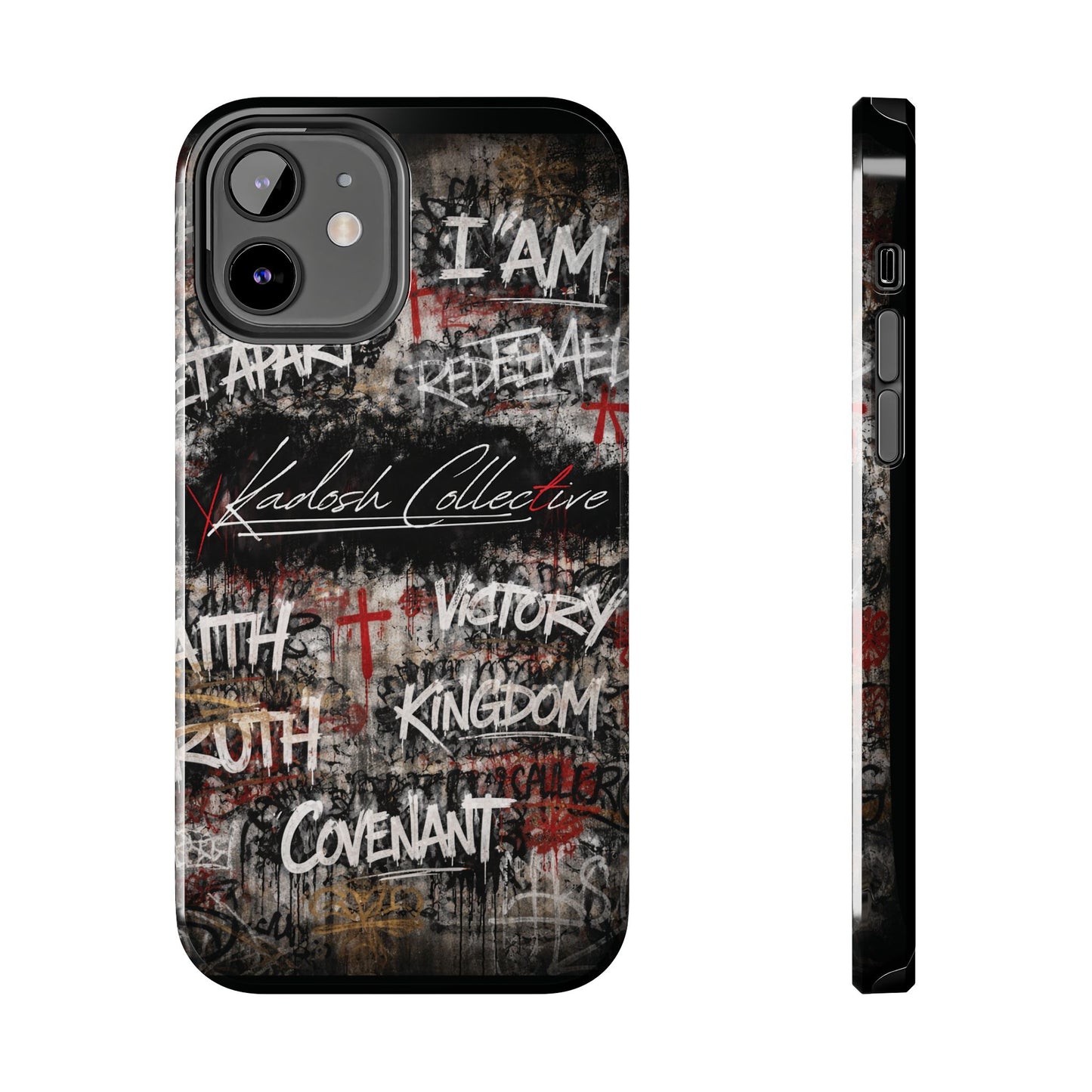 Kadosh Collective Faith Graffiti Phone Case | Christian Words Cross, Covenant, Kingdom, Victory
