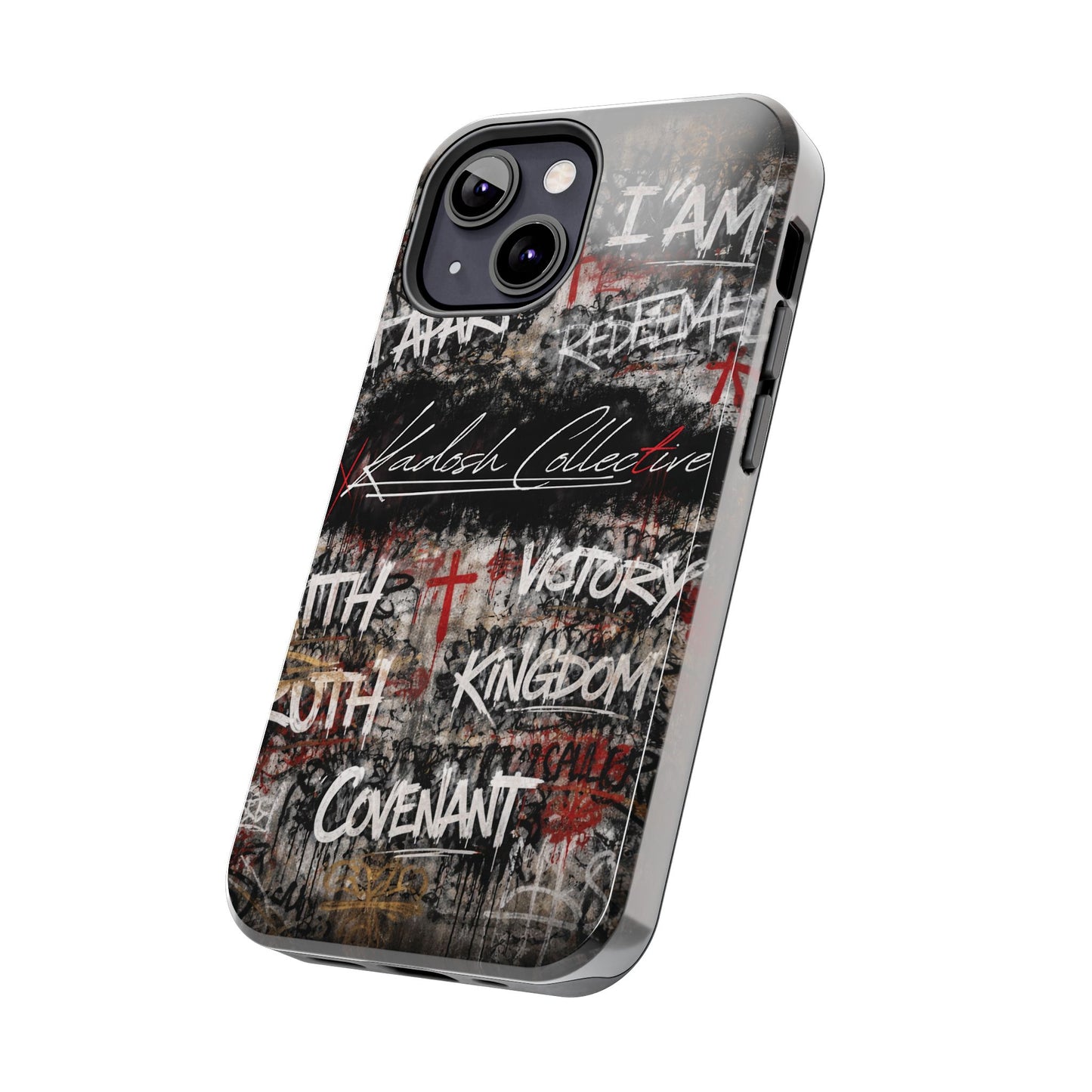 Kadosh Collective Faith Graffiti Phone Case | Christian Words Cross, Covenant, Kingdom, Victory