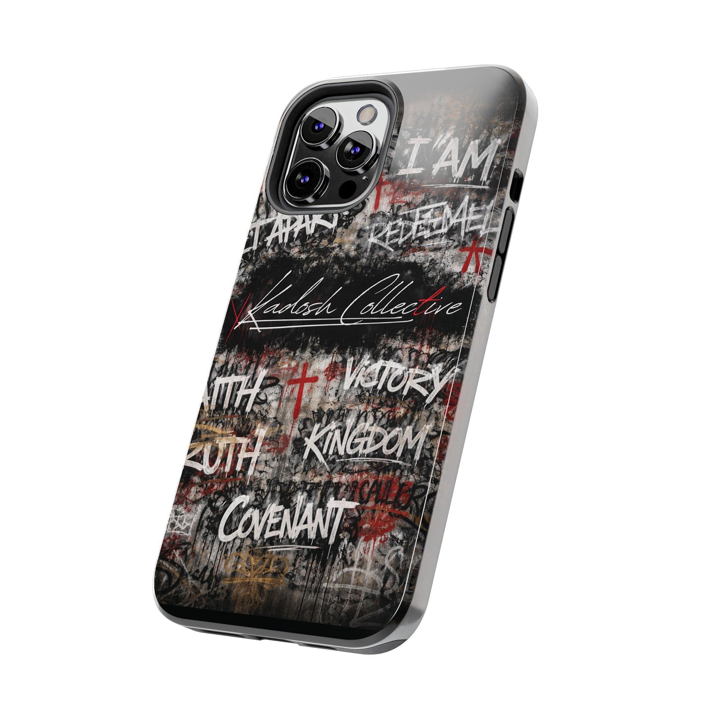 Kadosh Collective Faith Graffiti Phone Case | Christian Words Cross, Covenant, Kingdom, Victory