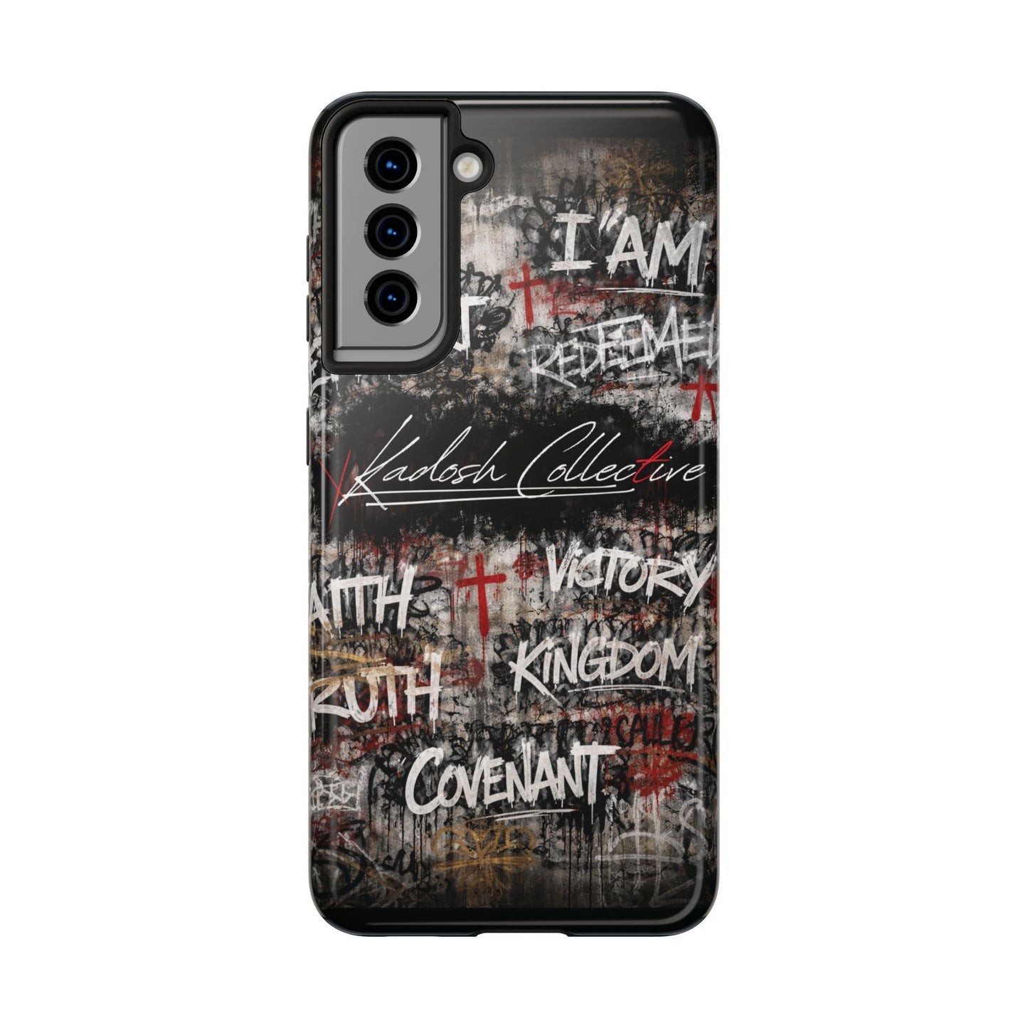 Kadosh Collective Faith Graffiti Phone Case | Christian Words Cross, Covenant, Kingdom, Victory
