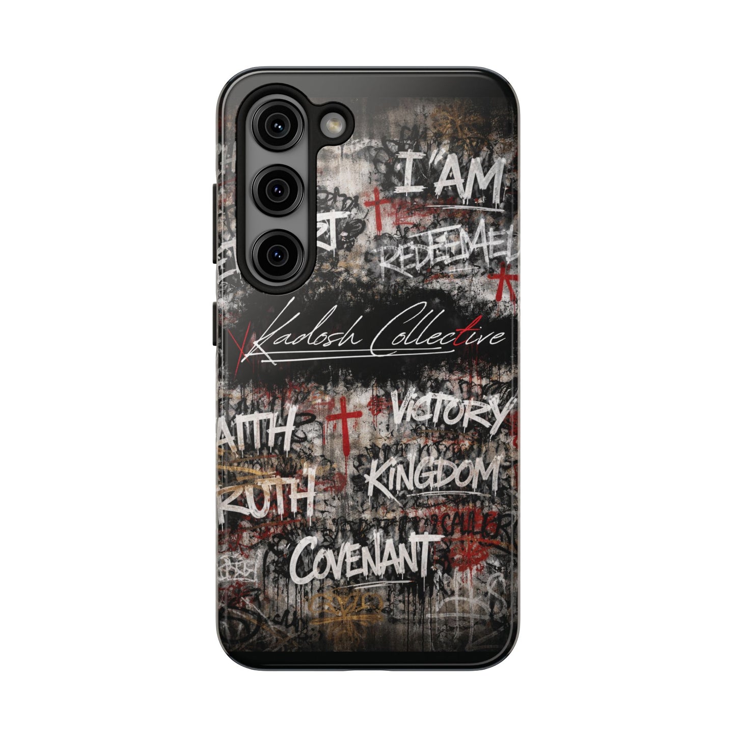 Kadosh Collective Faith Graffiti Phone Case | Christian Words Cross, Covenant, Kingdom, Victory