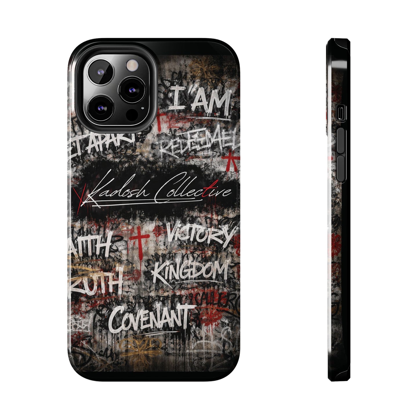 Kadosh Collective Faith Graffiti Phone Case | Christian Words Cross, Covenant, Kingdom, Victory
