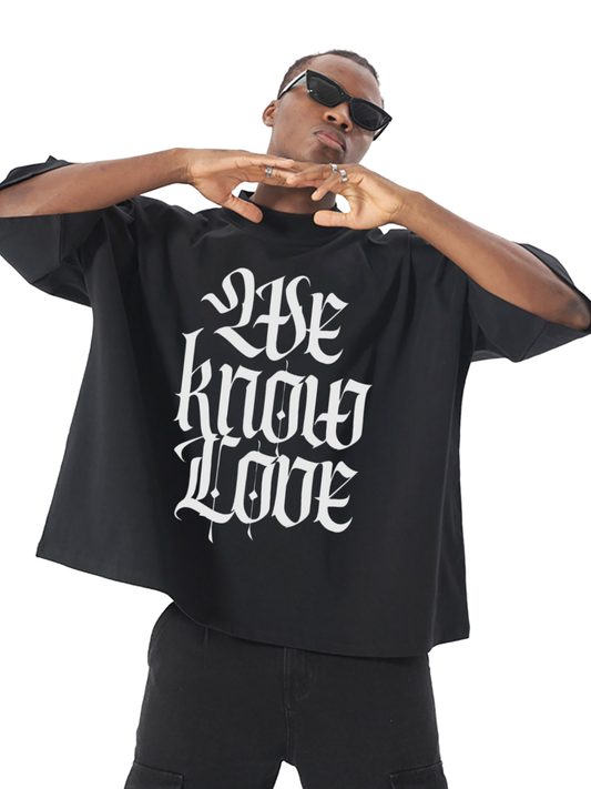 "We know love" 1 John 3:16 ESV Oversized One-Piece Boxy T-Shirt