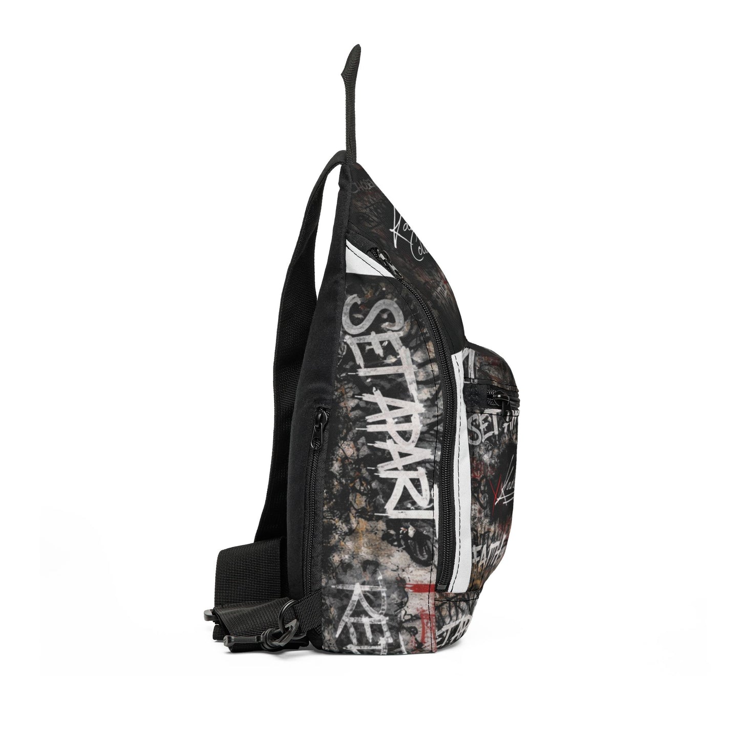 Kadosh Collective Graffiti Faith Sling Bag — Urban Cross & 'Chosen' Shoulder Pack