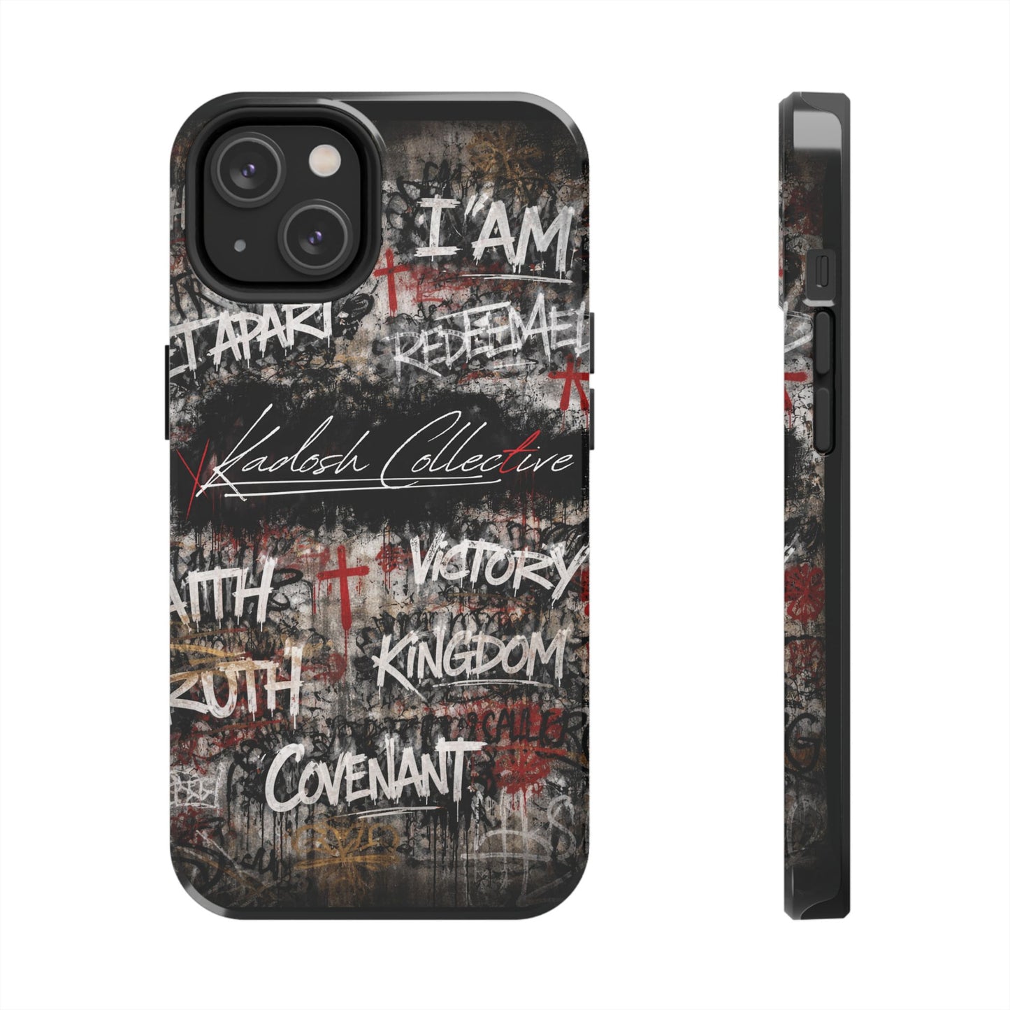 Kadosh Collective Faith Graffiti Phone Case | Christian Words Cross, Covenant, Kingdom, Victory