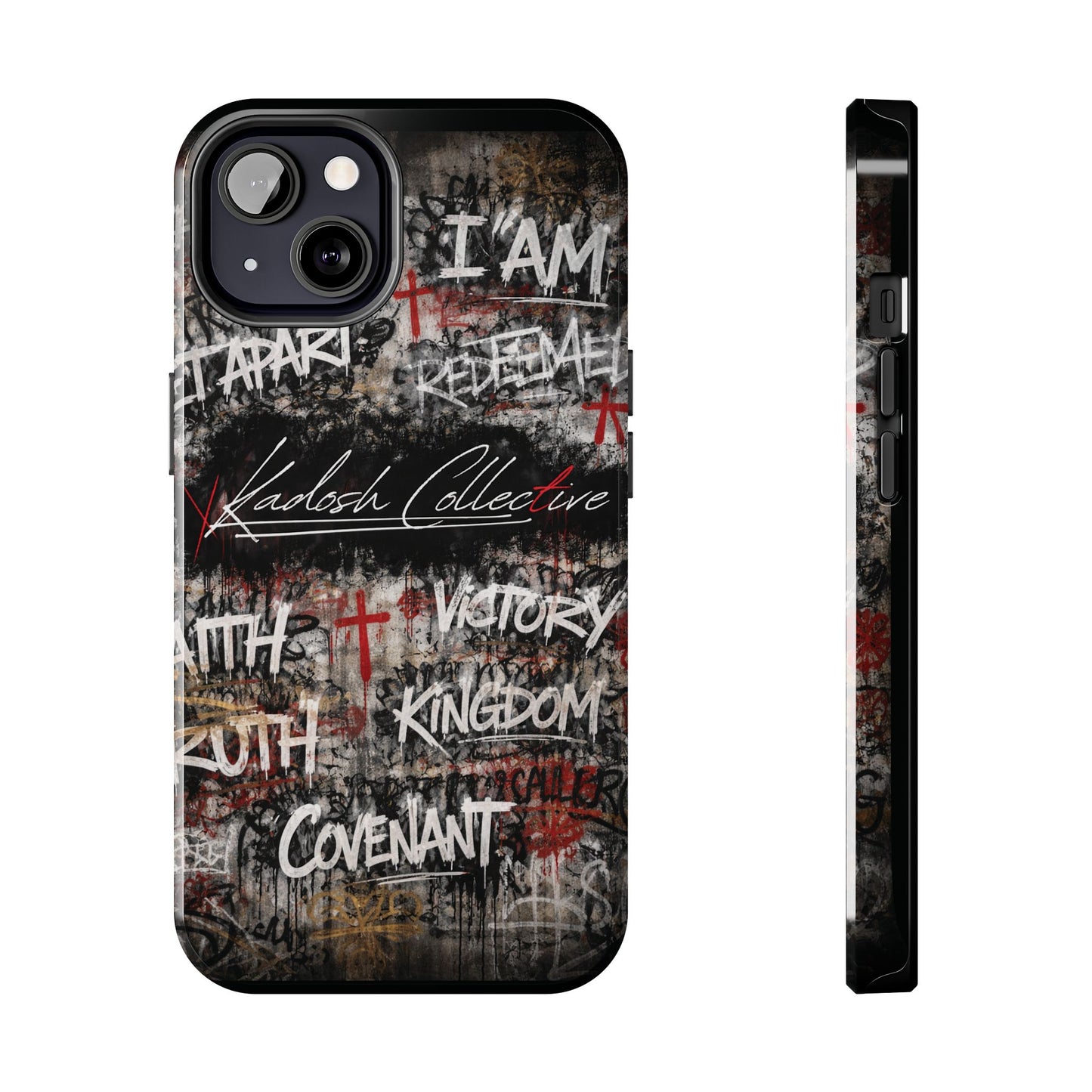 Kadosh Collective Faith Graffiti Phone Case | Christian Words Cross, Covenant, Kingdom, Victory