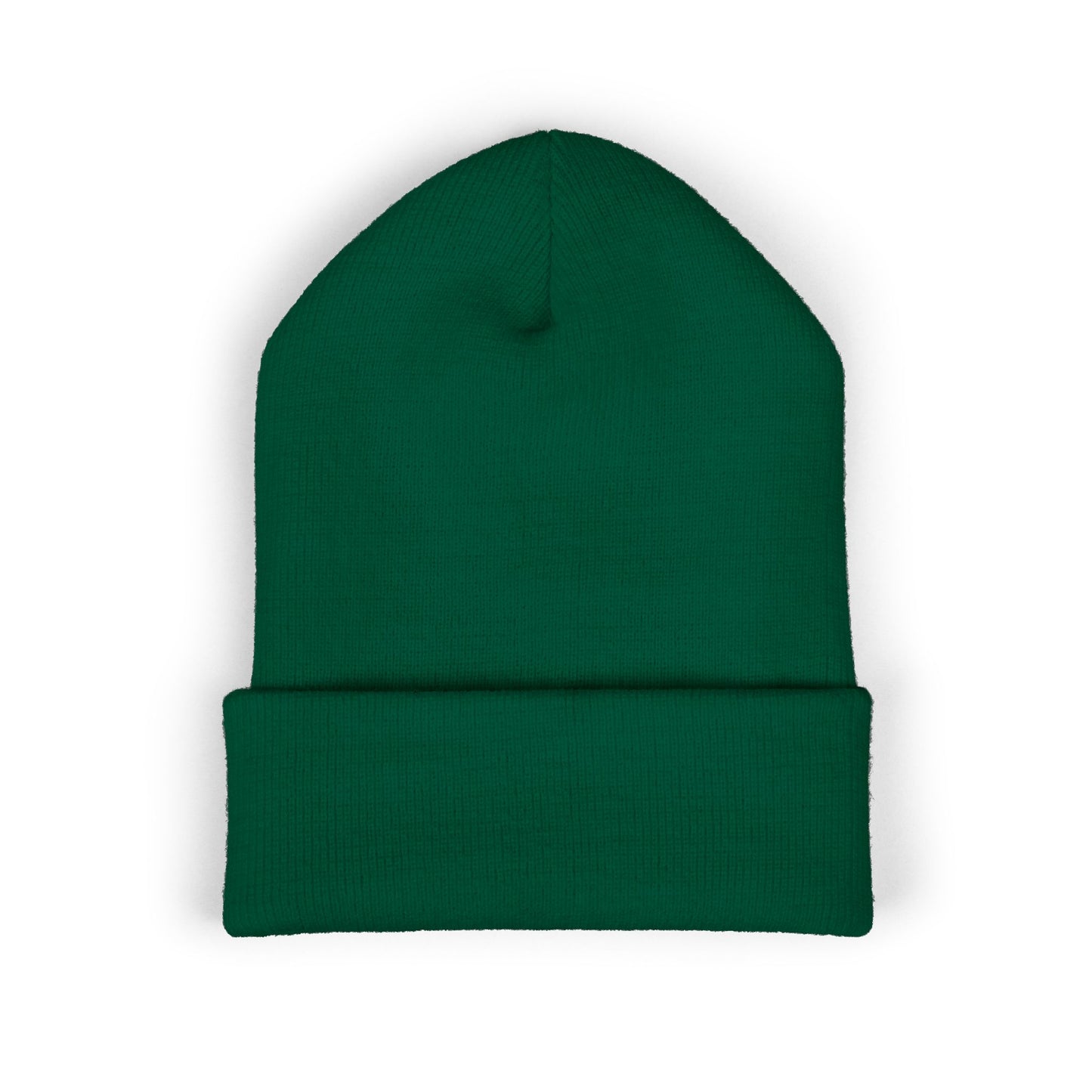Embroidered Cuffed Beanie — Yellow Signature Script Knit Hat
