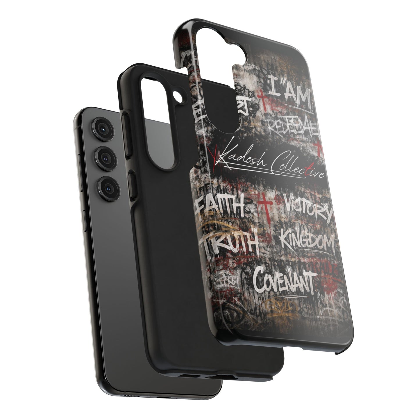 Kadosh Collective Faith Graffiti Phone Case | Christian Words Cross, Covenant, Kingdom, Victory