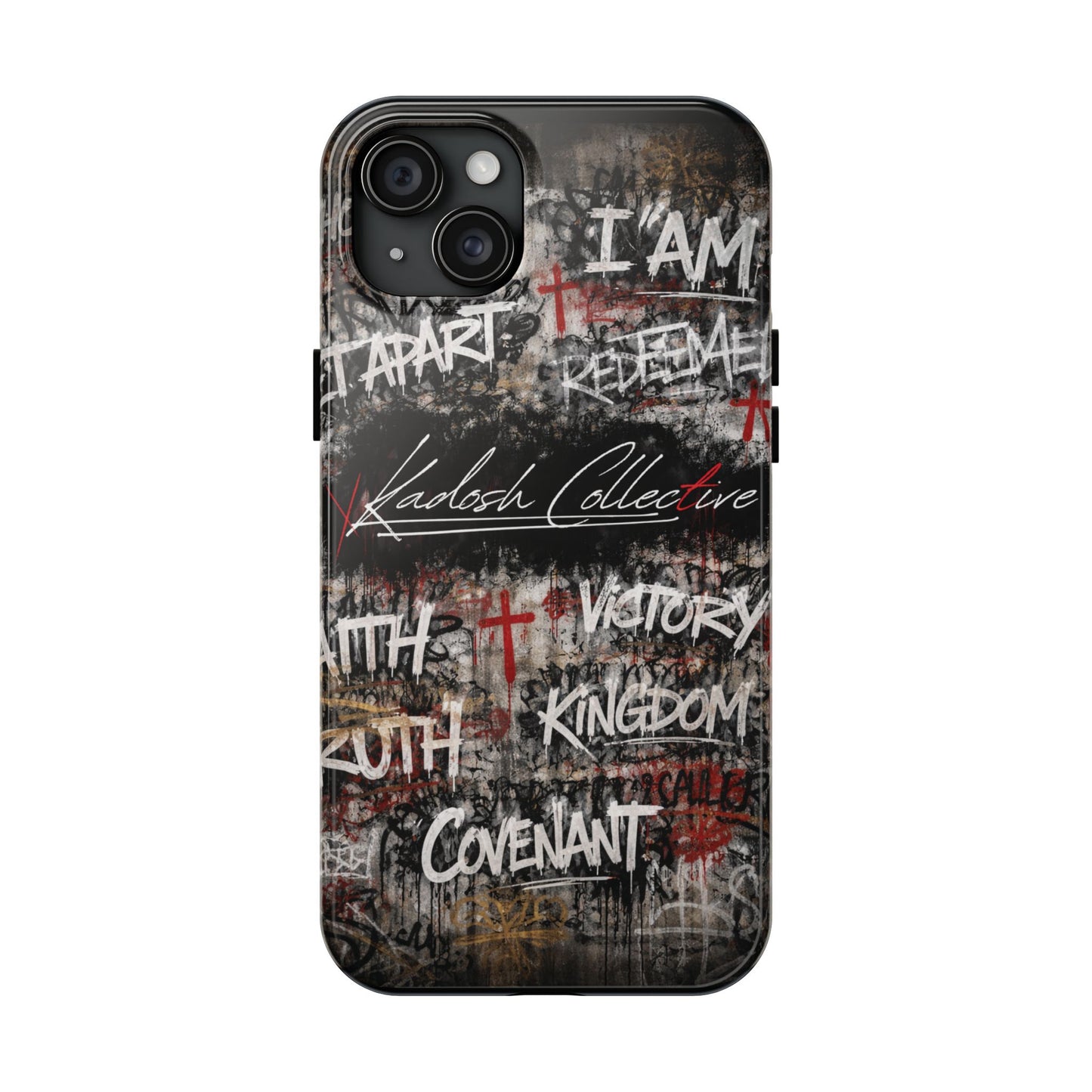 Kadosh Collective Faith Graffiti Phone Case | Christian Words Cross, Covenant, Kingdom, Victory
