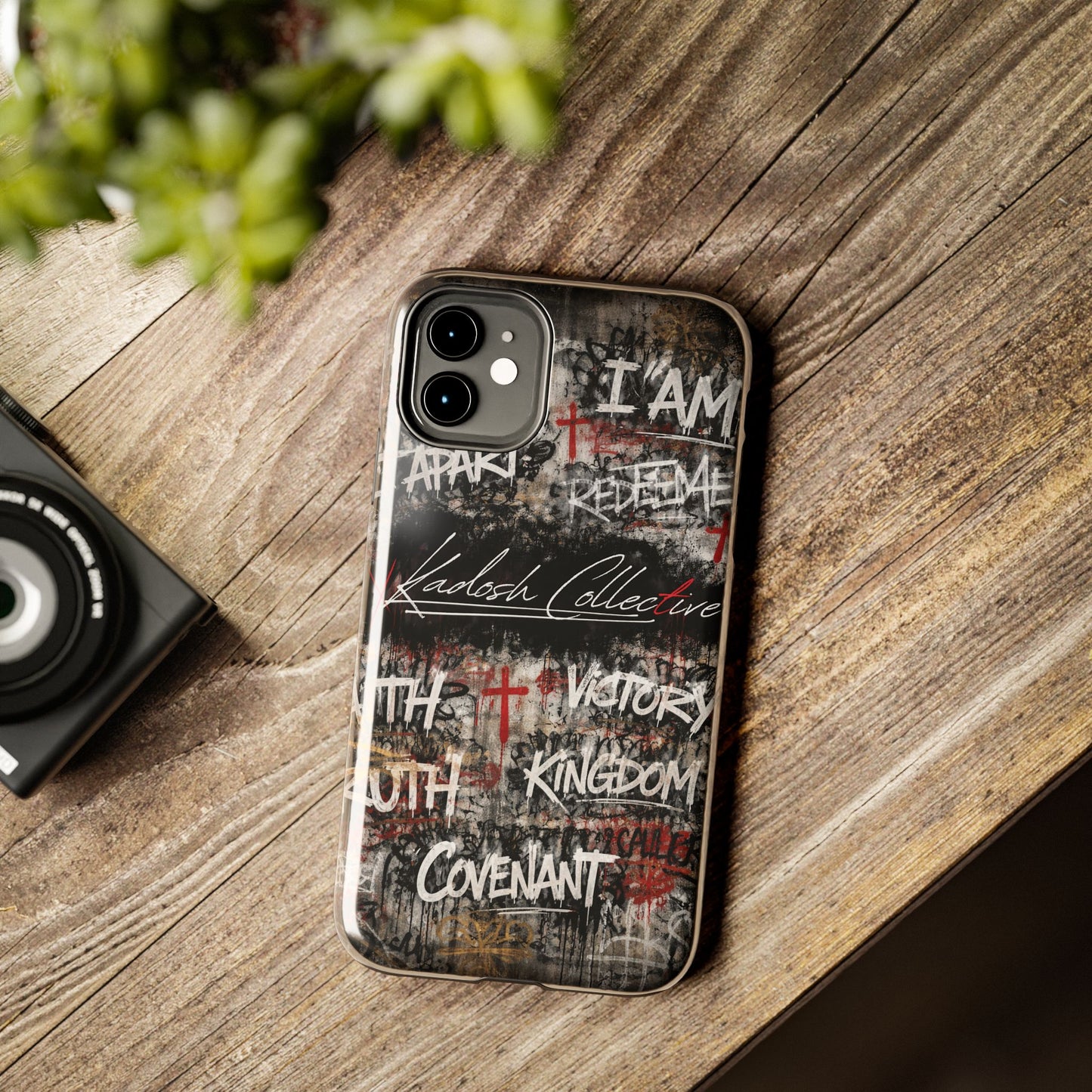 Kadosh Collective Faith Graffiti Phone Case | Christian Words Cross, Covenant, Kingdom, Victory