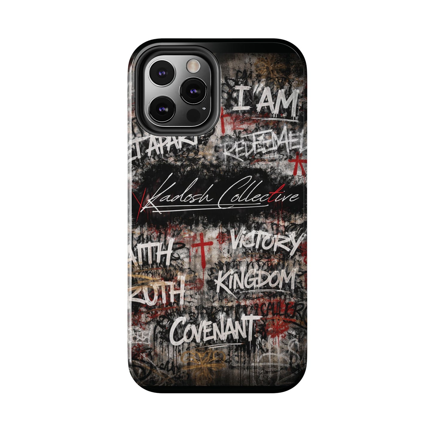 Kadosh Collective Faith Graffiti Phone Case | Christian Words Cross, Covenant, Kingdom, Victory