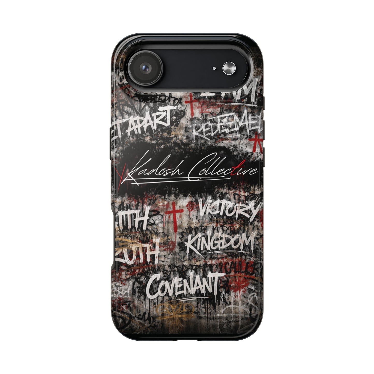 Kadosh Collective Faith Graffiti Phone Case | Christian Words Cross, Covenant, Kingdom, Victory