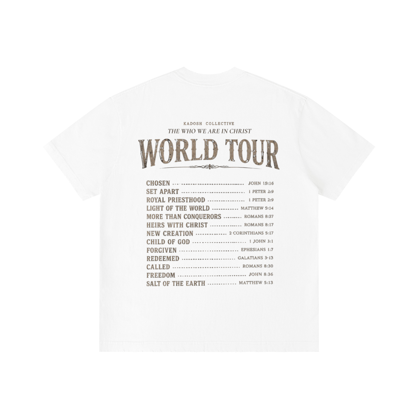 Kadosh Collective World Tour Unisex Vintage Wash Distressed T-Shirt