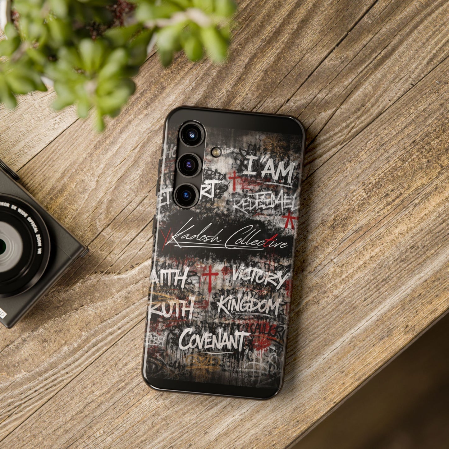 Kadosh Collective Faith Graffiti Phone Case | Christian Words Cross, Covenant, Kingdom, Victory