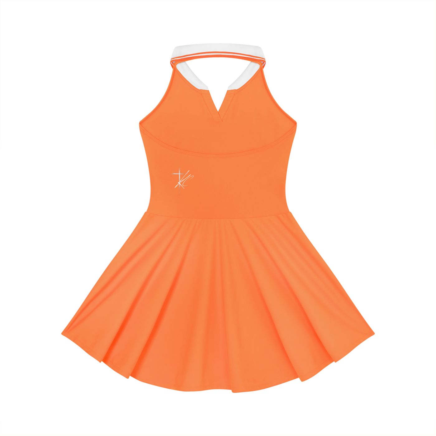 Women's Collared Halter A-Line Tennis Dress