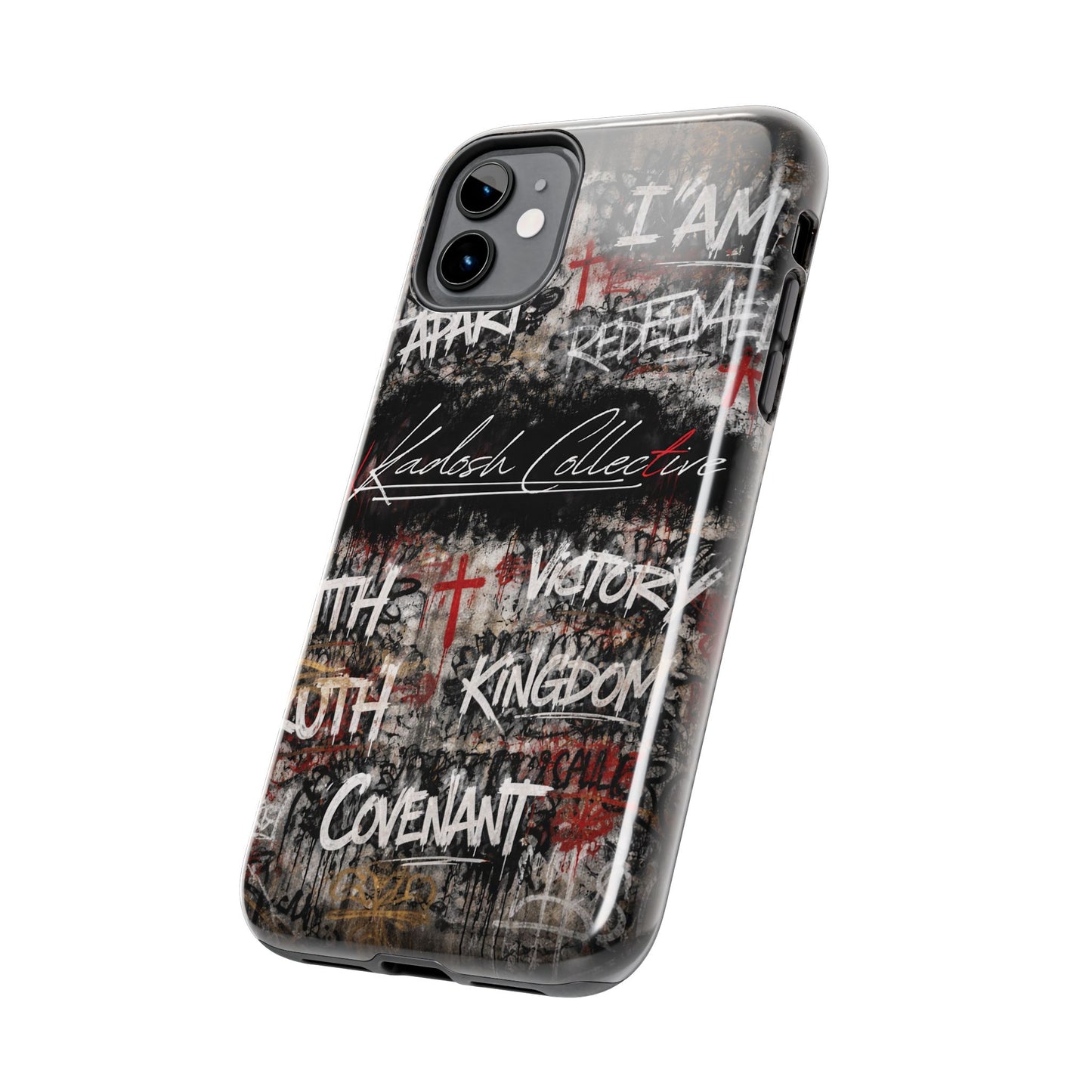 Kadosh Collective Faith Graffiti Phone Case | Christian Words Cross, Covenant, Kingdom, Victory