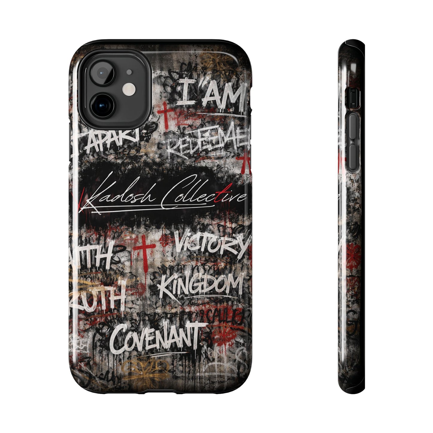 Kadosh Collective Faith Graffiti Phone Case | Christian Words Cross, Covenant, Kingdom, Victory