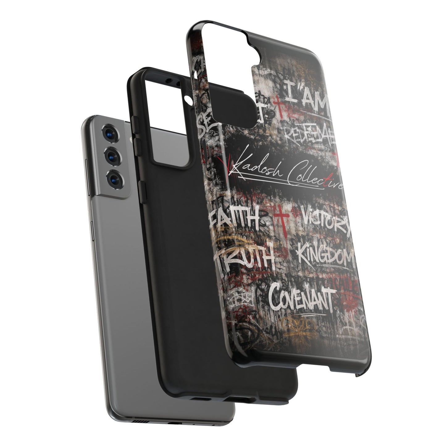 Kadosh Collective Faith Graffiti Phone Case | Christian Words Cross, Covenant, Kingdom, Victory