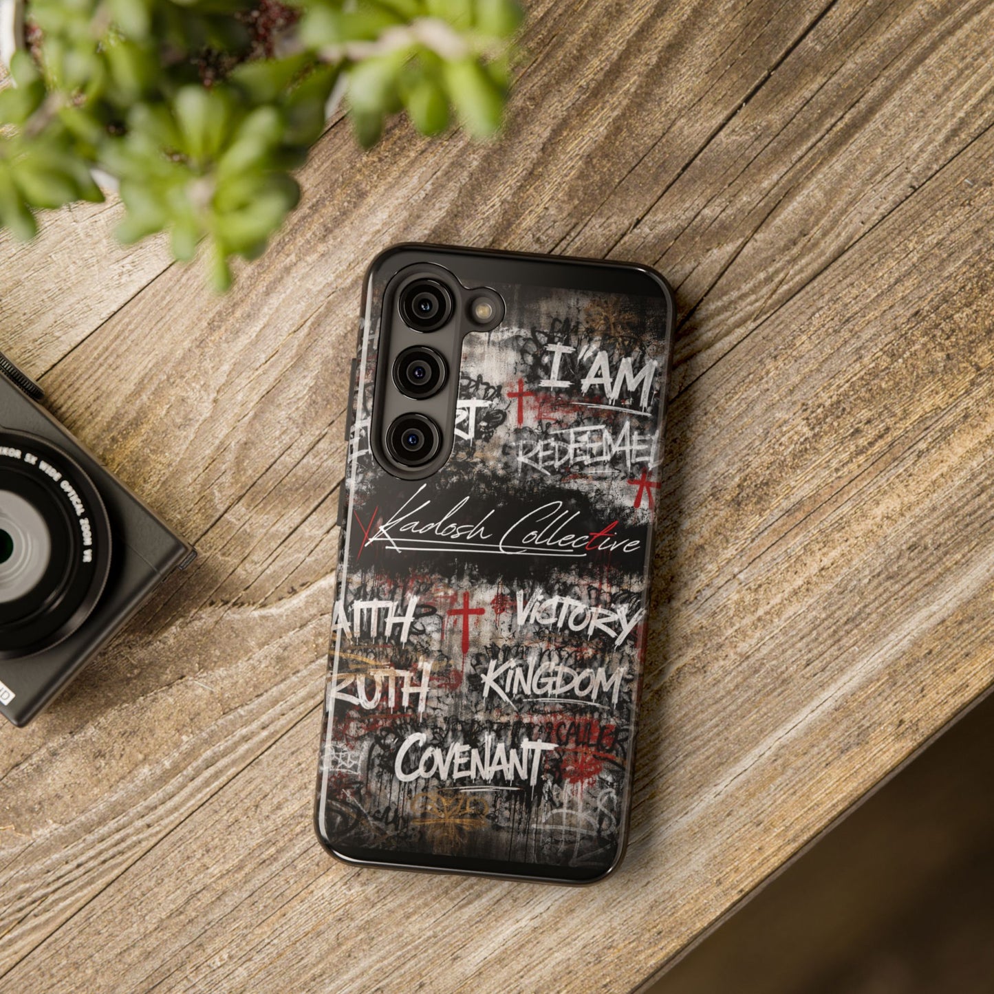 Kadosh Collective Faith Graffiti Phone Case | Christian Words Cross, Covenant, Kingdom, Victory