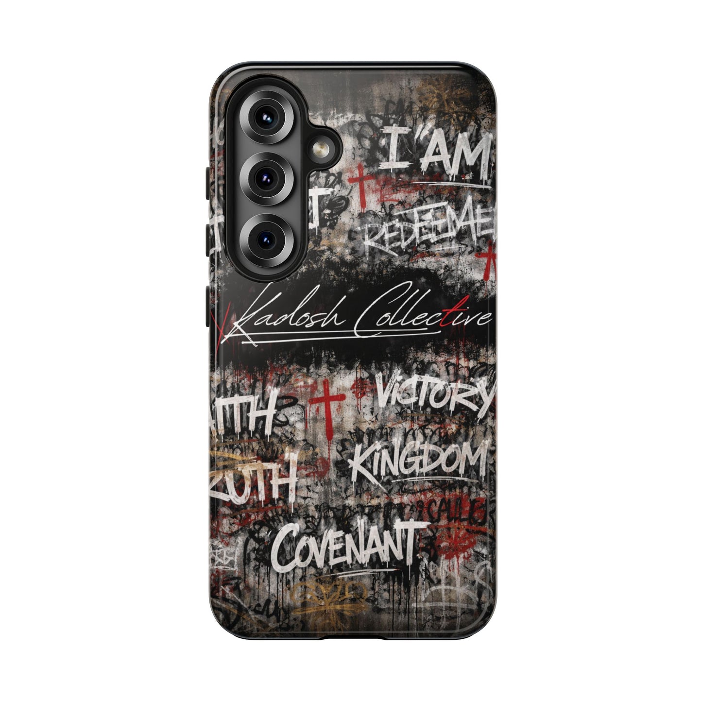 Kadosh Collective Faith Graffiti Phone Case | Christian Words Cross, Covenant, Kingdom, Victory
