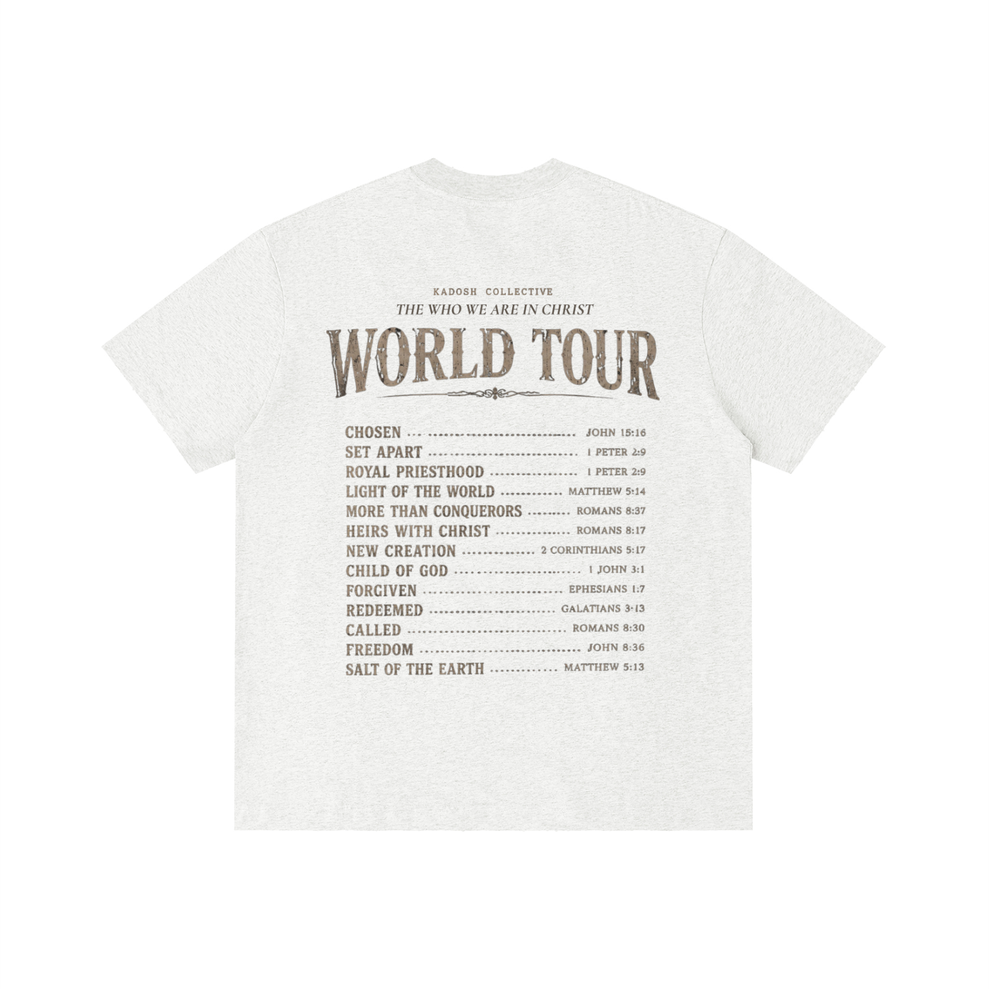 Kadosh Collective World Tour Unisex Vintage Wash Distressed T-Shirt