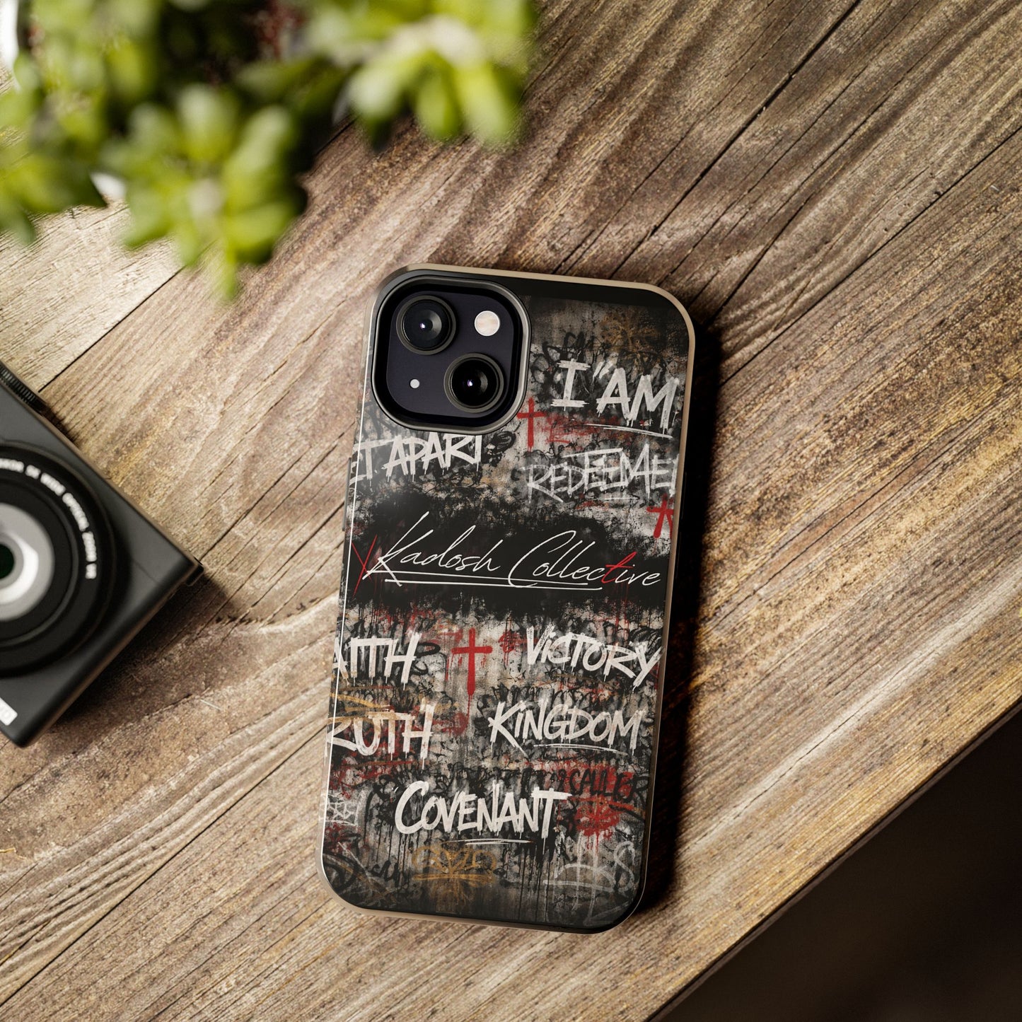 Kadosh Collective Faith Graffiti Phone Case | Christian Words Cross, Covenant, Kingdom, Victory