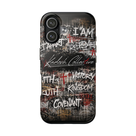 Kadosh Collective Faith Graffiti Phone Case | Christian Words Cross, Covenant, Kingdom, Victory