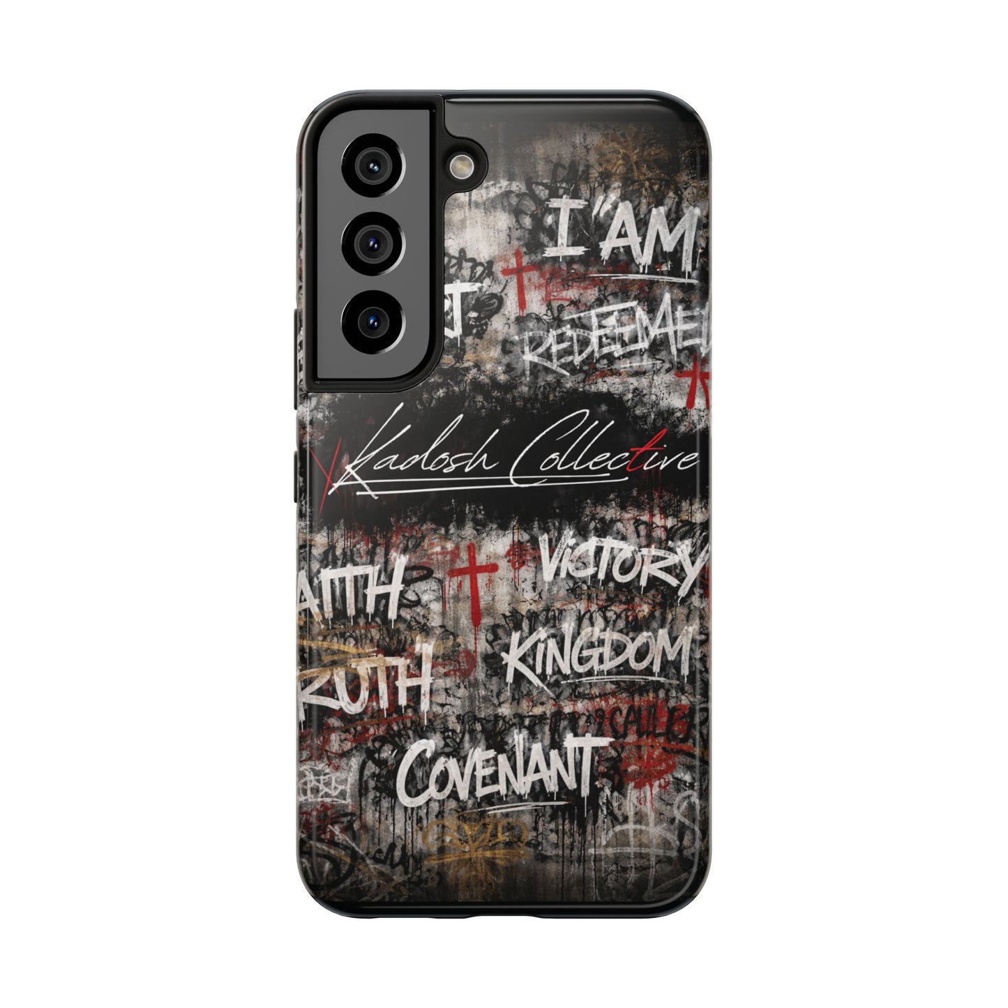 Kadosh Collective Faith Graffiti Phone Case | Christian Words Cross, Covenant, Kingdom, Victory