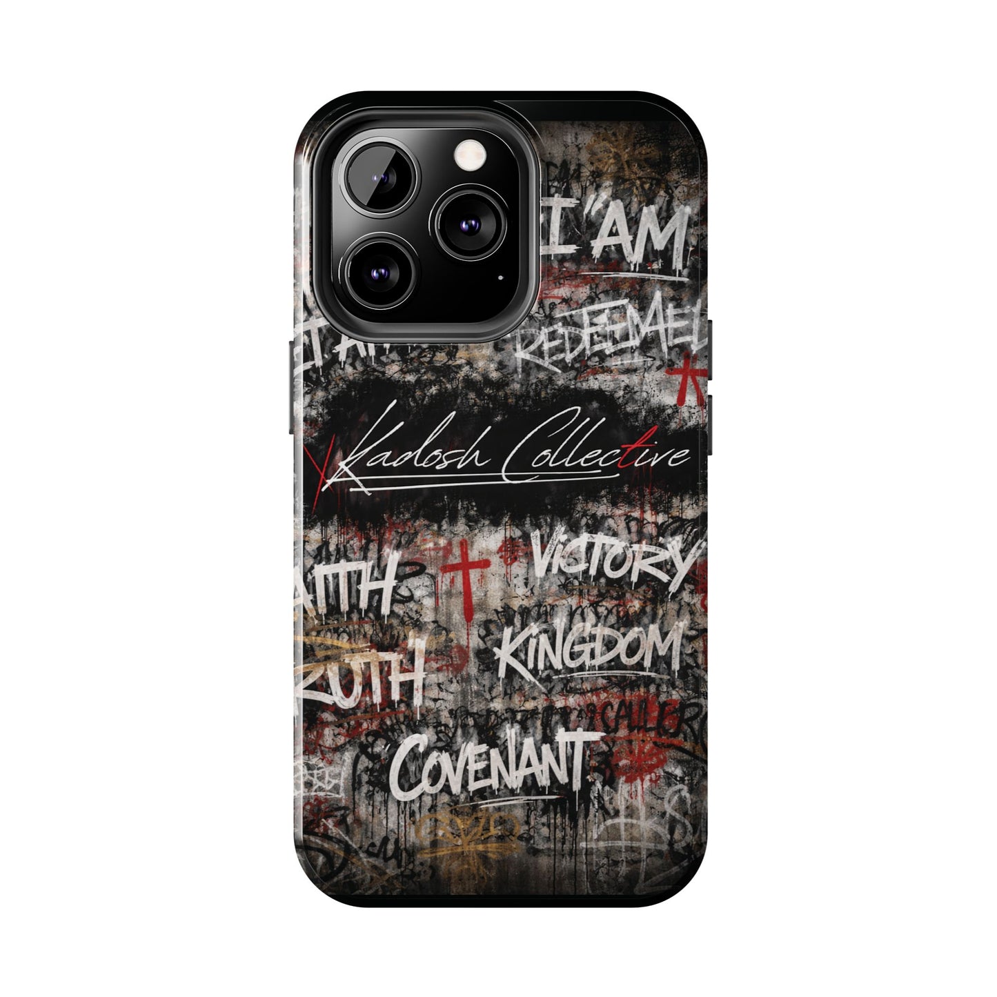 Kadosh Collective Faith Graffiti Phone Case | Christian Words Cross, Covenant, Kingdom, Victory