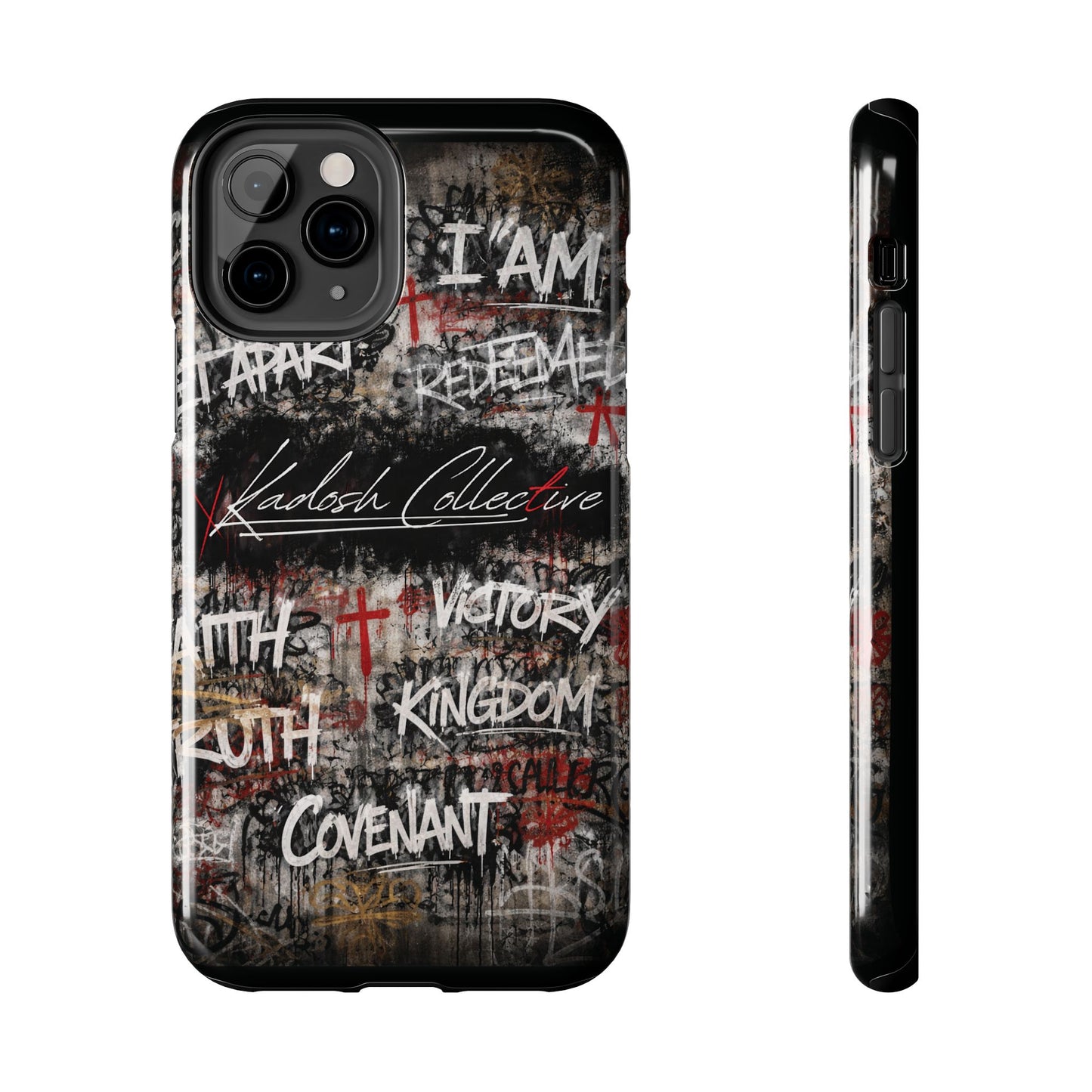 Kadosh Collective Faith Graffiti Phone Case | Christian Words Cross, Covenant, Kingdom, Victory