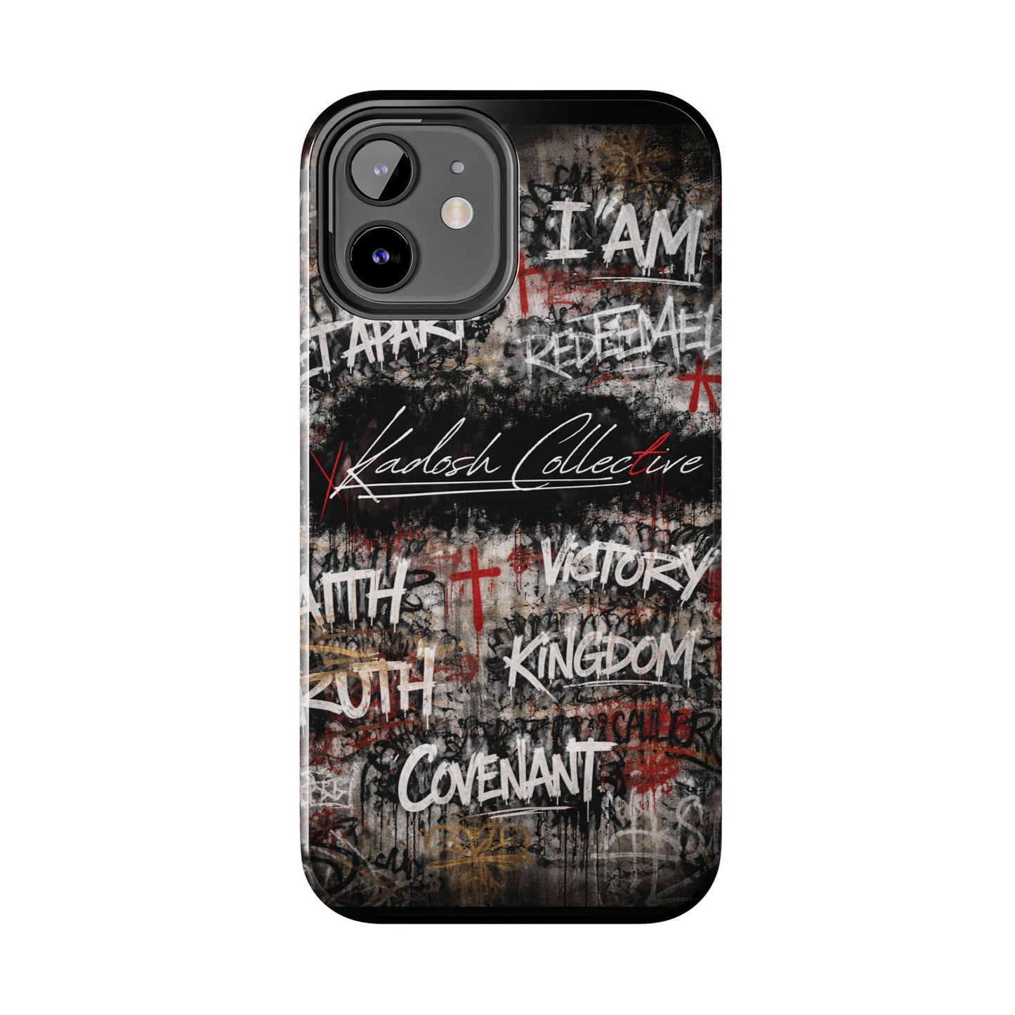Kadosh Collective Faith Graffiti Phone Case | Christian Words Cross, Covenant, Kingdom, Victory