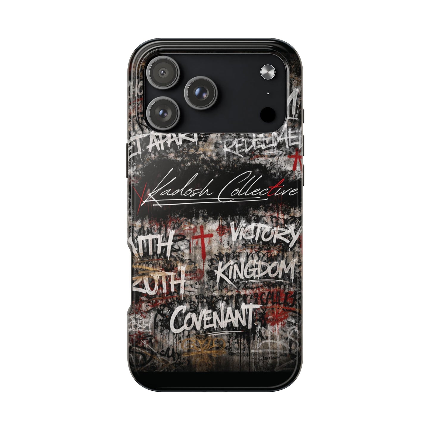 Kadosh Collective Faith Graffiti Phone Case | Christian Words Cross, Covenant, Kingdom, Victory
