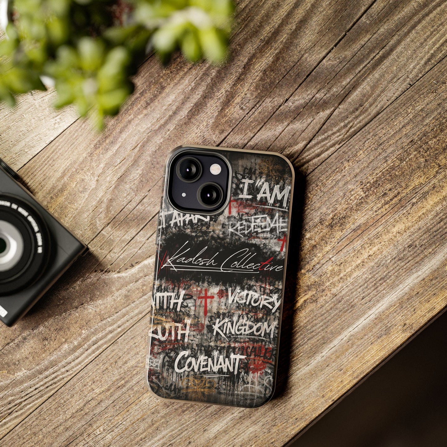 Kadosh Collective Faith Graffiti Phone Case | Christian Words Cross, Covenant, Kingdom, Victory