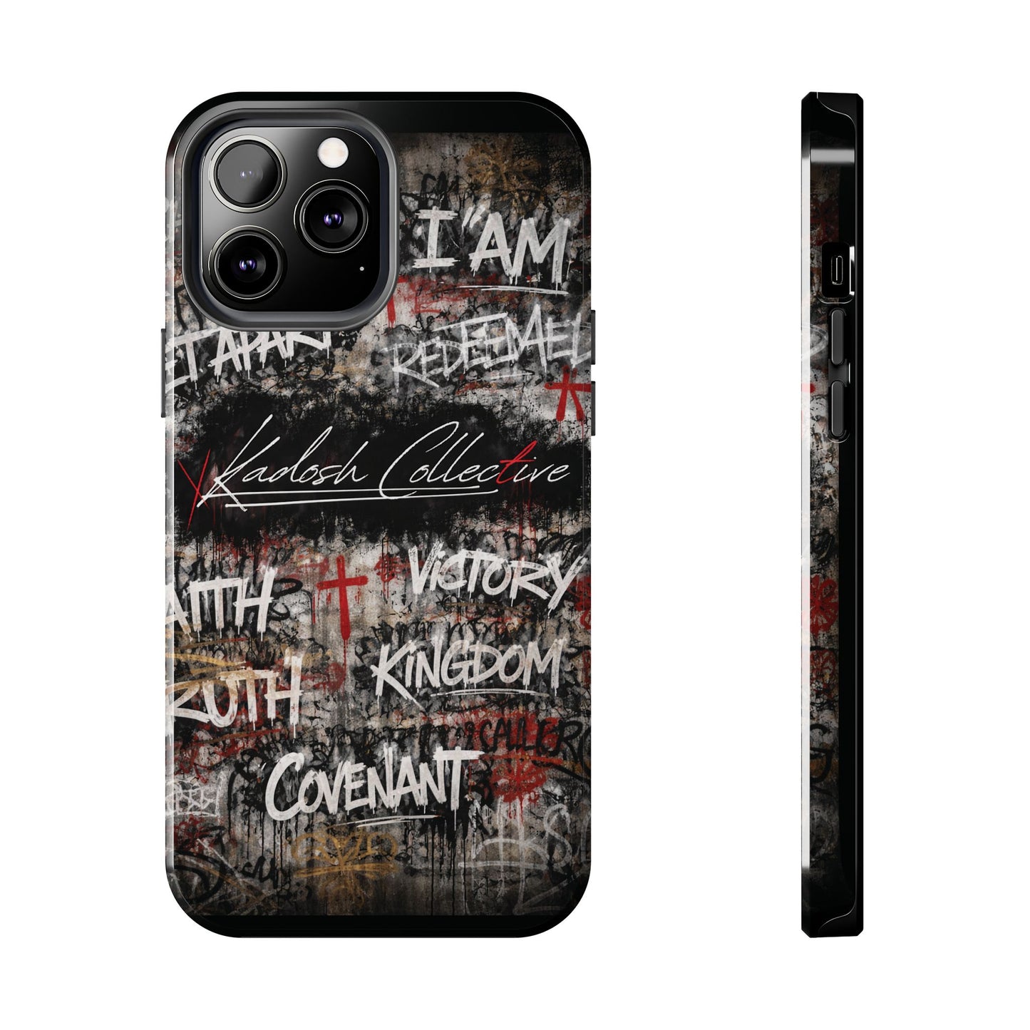 Kadosh Collective Faith Graffiti Phone Case | Christian Words Cross, Covenant, Kingdom, Victory